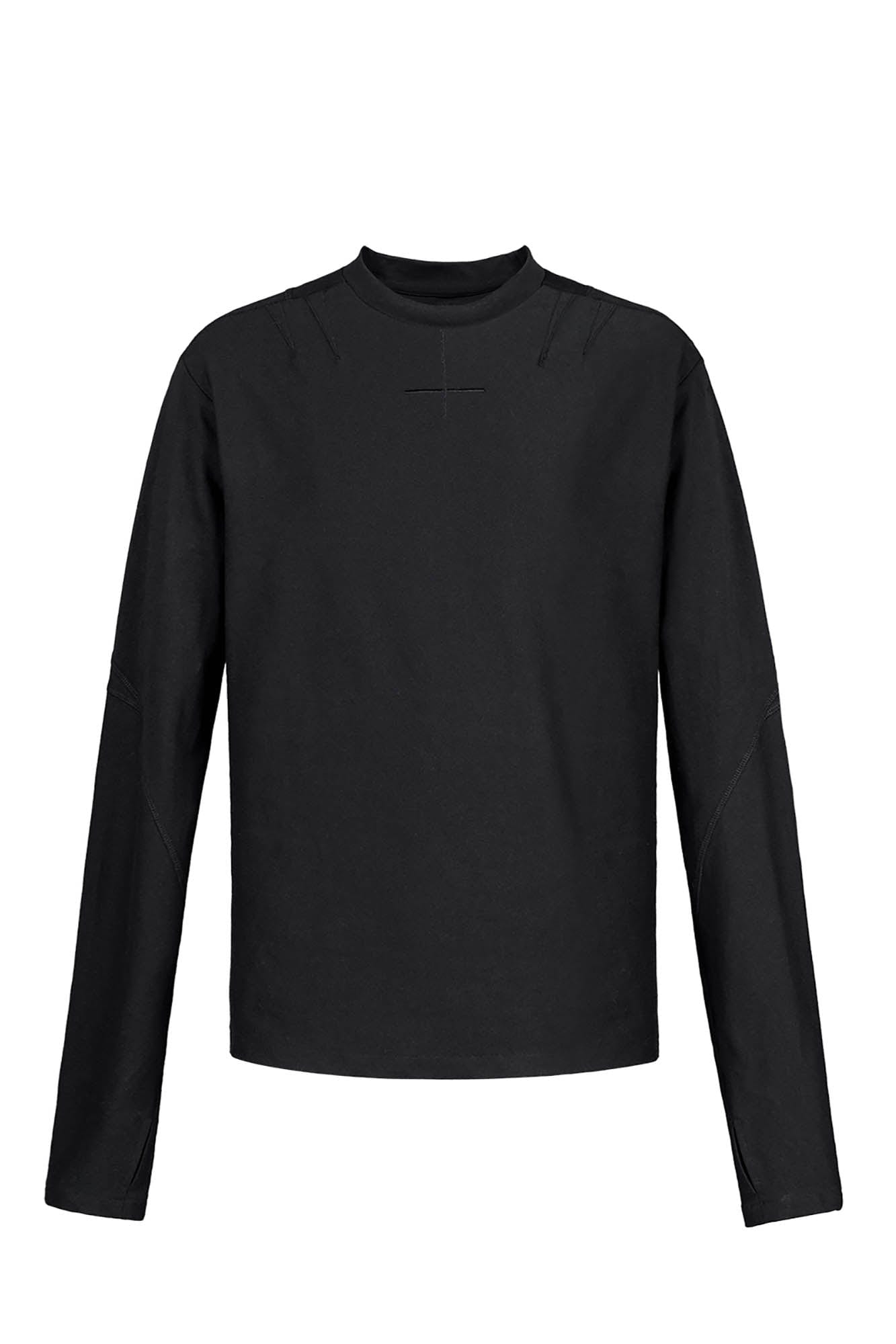 UNDERWATER Cross Embroidered High Neck Long-Sleeve Tee, premium urban and streetwear designers apparel on PROJECTISR.com, UNDERWATER