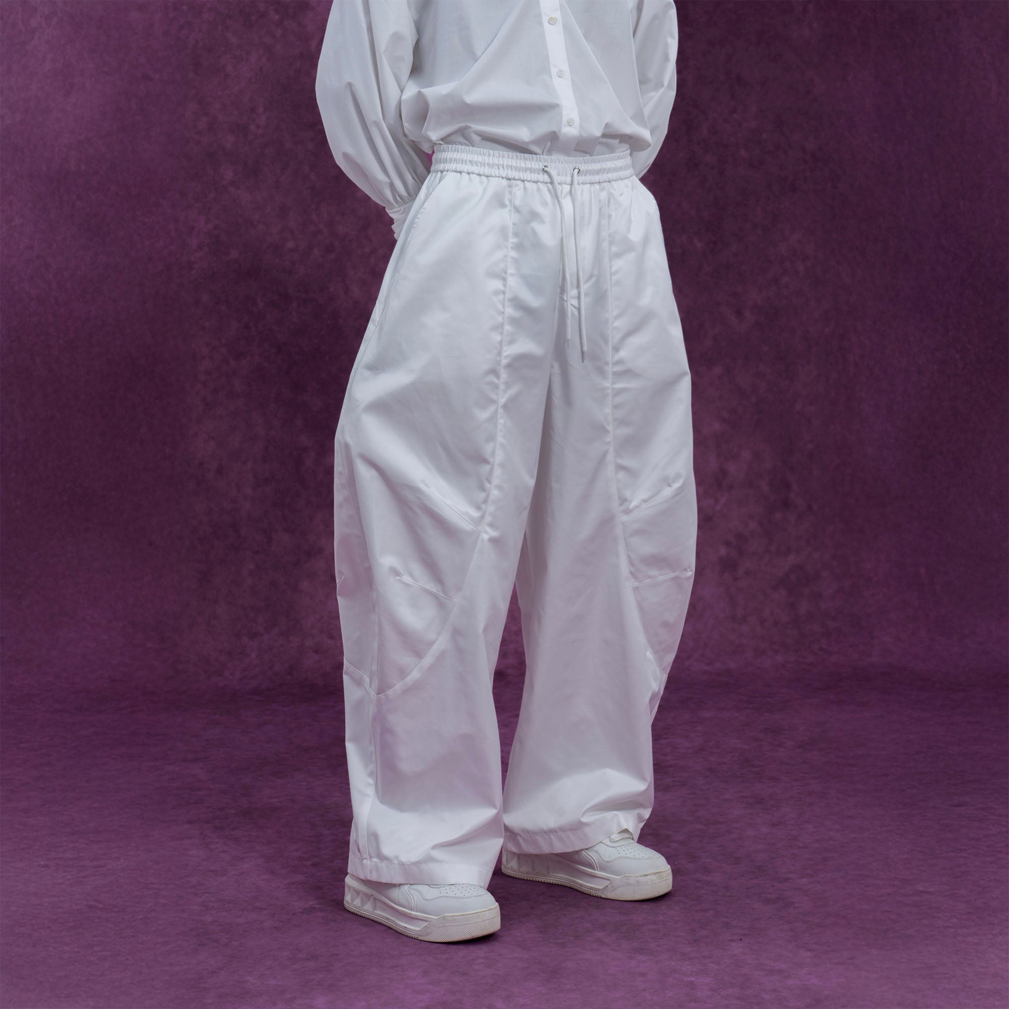 CLP Curved Panel Oversized Parachute Pants