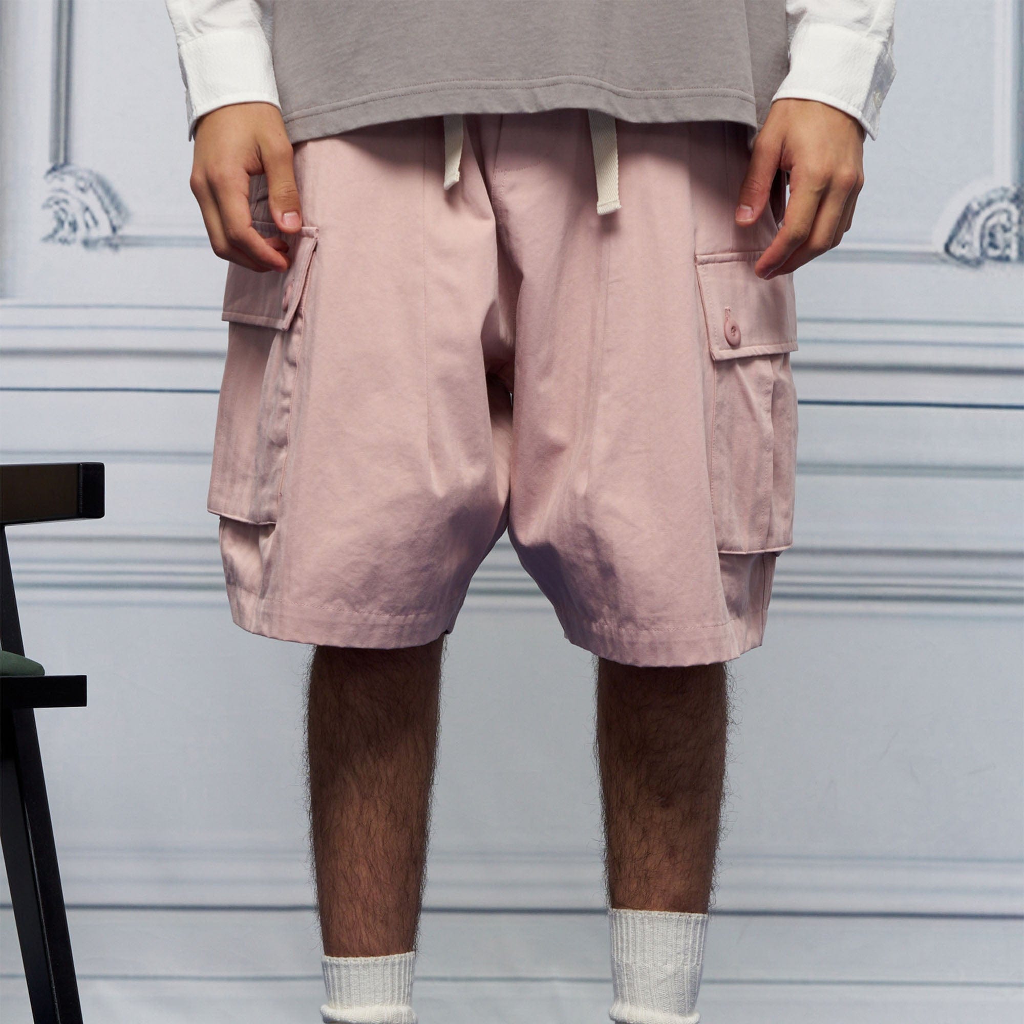 UNLIMITED MOTE Multi-Pocket Drawstring Cargo Shorts, premium urban and streetwear designers apparel on PROJECTISR.com, UNLIMITED MOTE