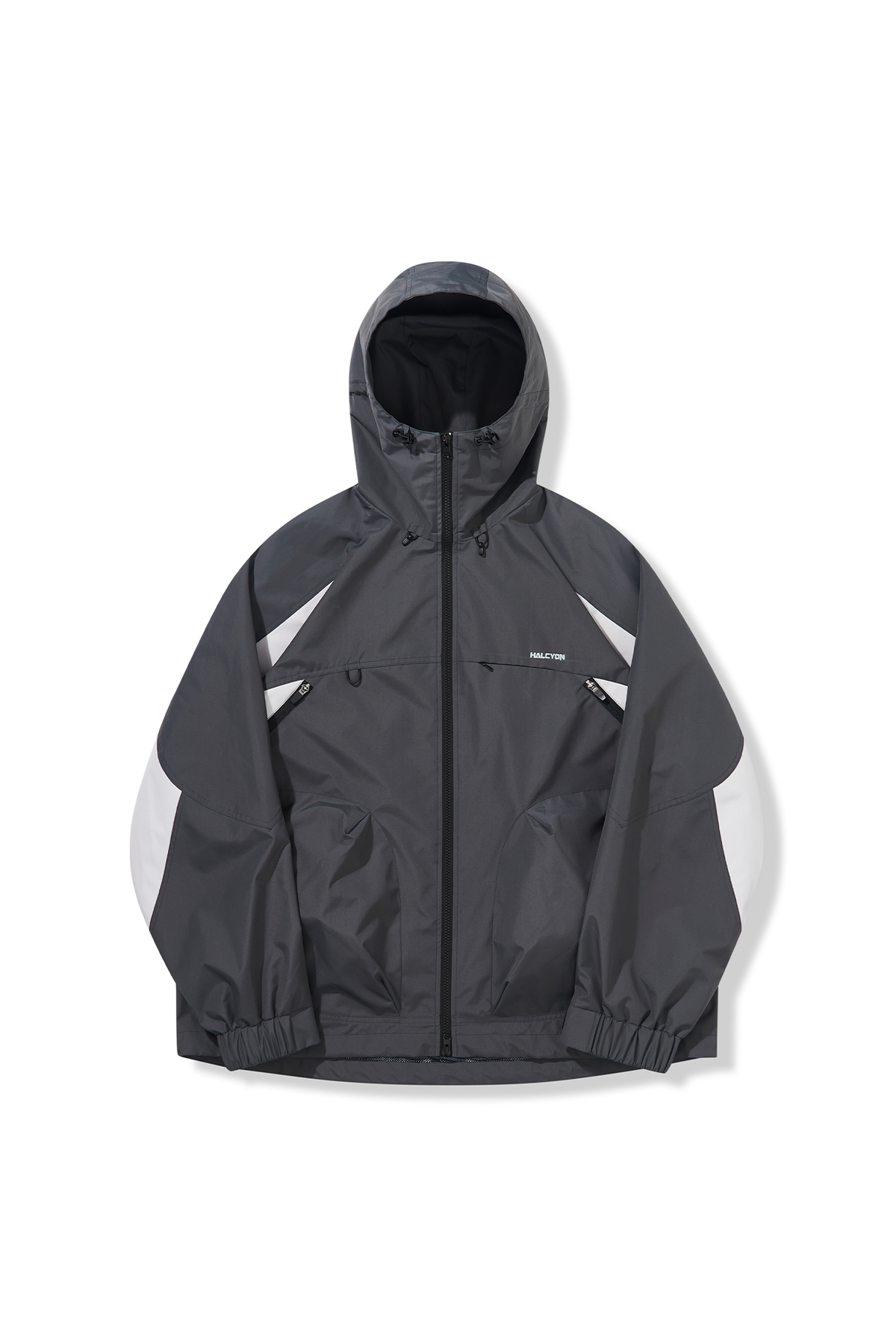 HALCYON Contrast Splash-Proof Hooded Windbreaker Jacket, premium urban and streetwear designers apparel on PROJECTISR.com, HALCYON