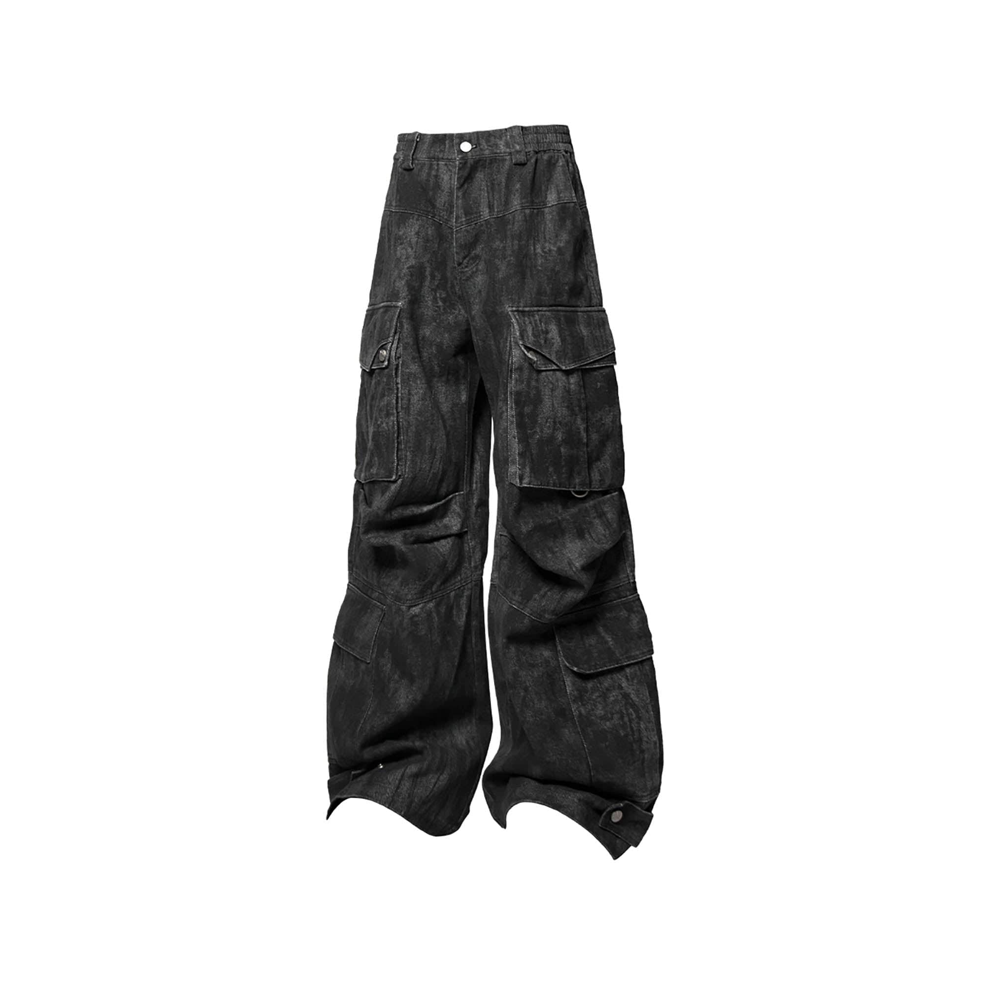 RELABEL Tie-Dye Multi-Pocket Pleated Straps Cargo, premium urban and streetwear designers apparel on PROJECTISR.com, RELABEL