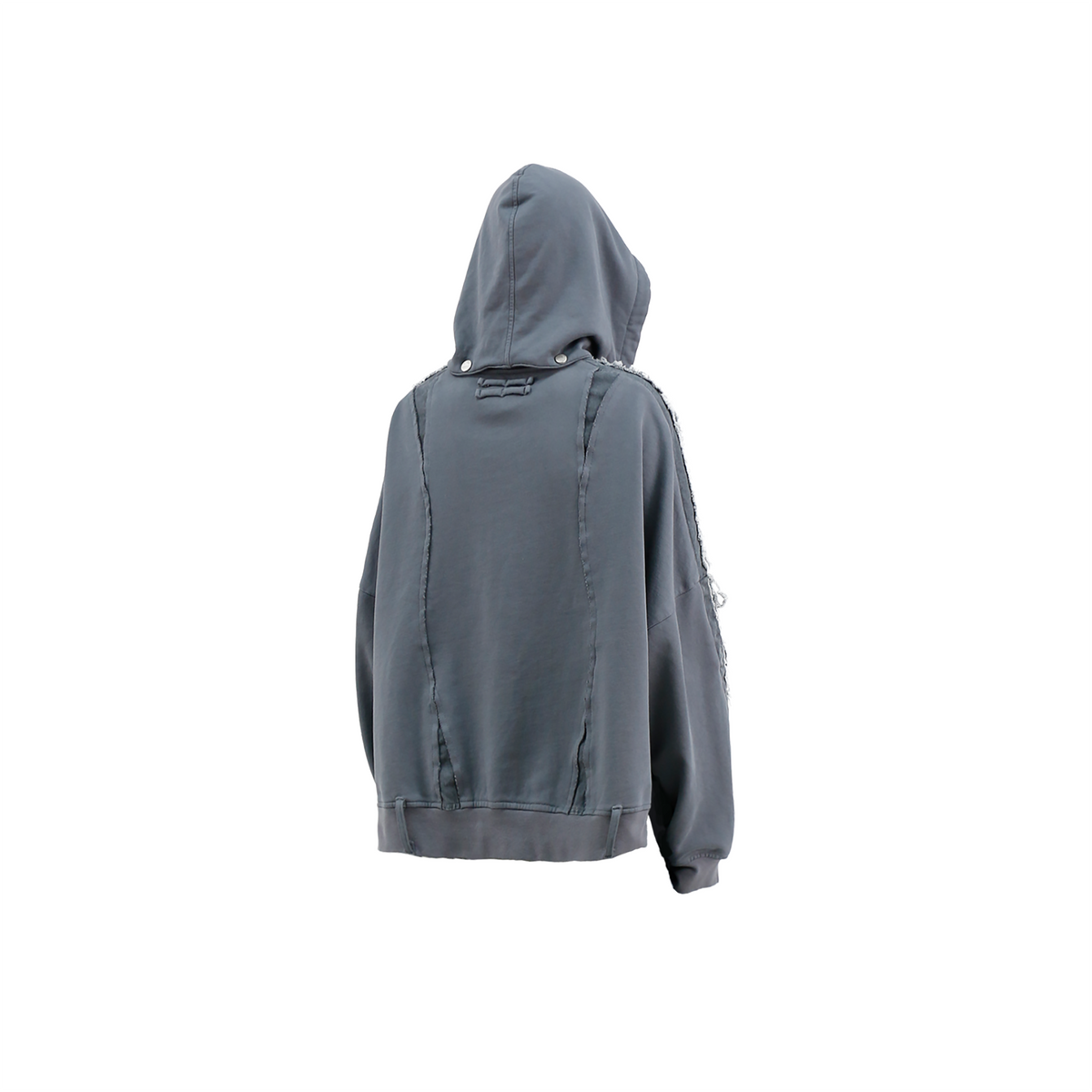 RELABEL Detachable-Pocket Spliced Hooded Jacket