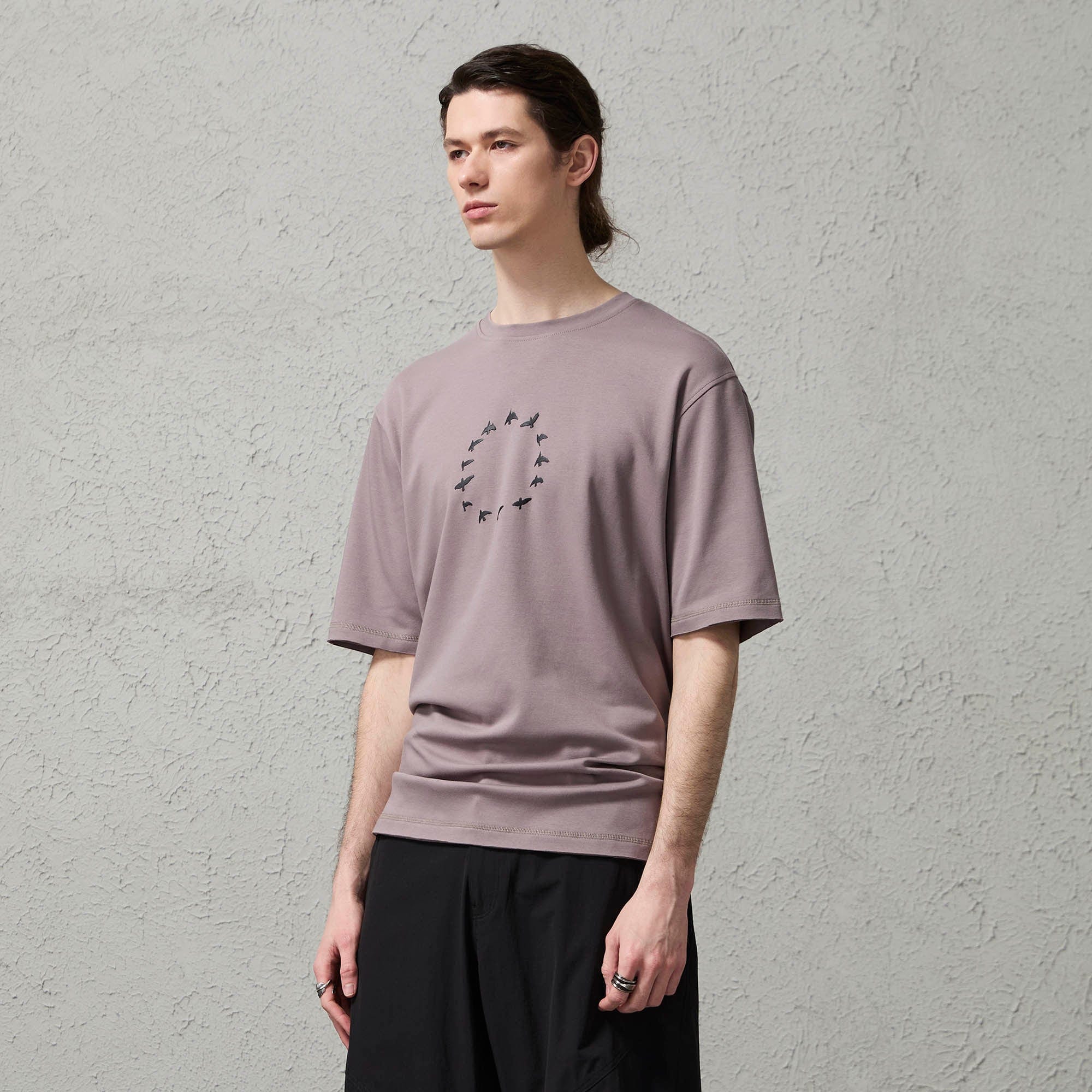 ORGANIC EMOTION Bird-Loop Adjustable Button Back T-Shirt