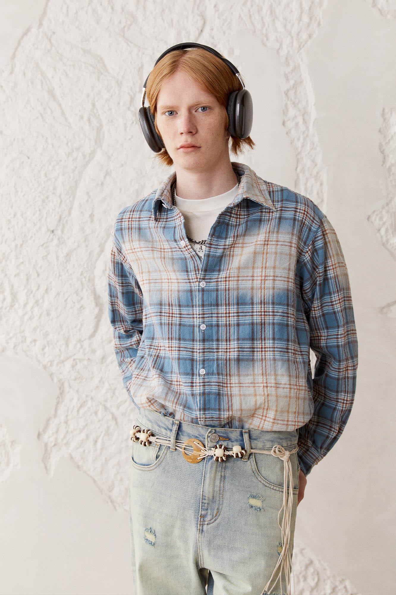 KREATE Faded Plaid Shirt, premium urban and streetwear designers apparel on PROJECTISR.com, KREATE