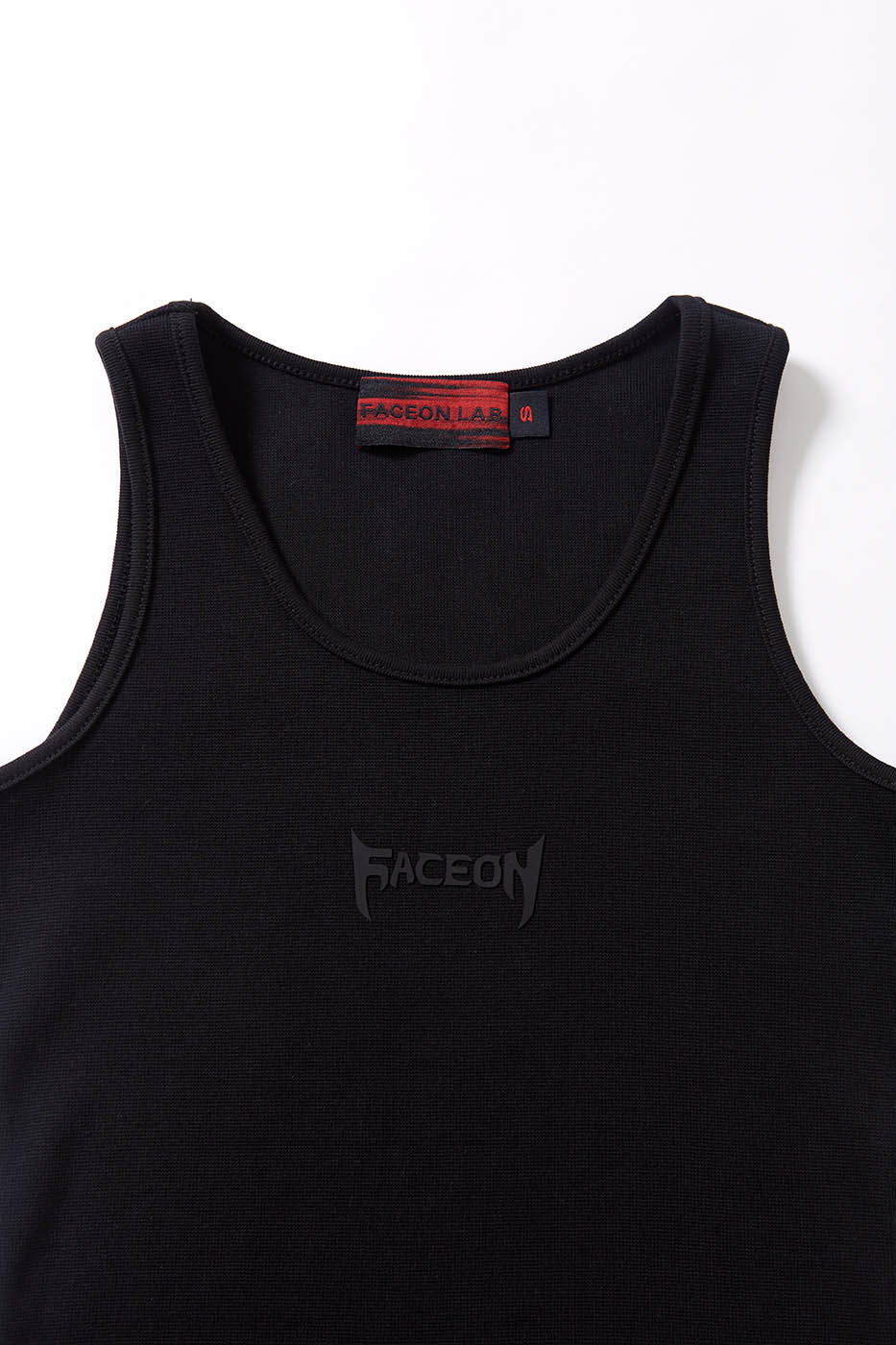 FACEONLAB Essential LOGO Ribbed Tank Top, premium urban and streetwear designers apparel on PROJECTISR.com, FACEONLAB