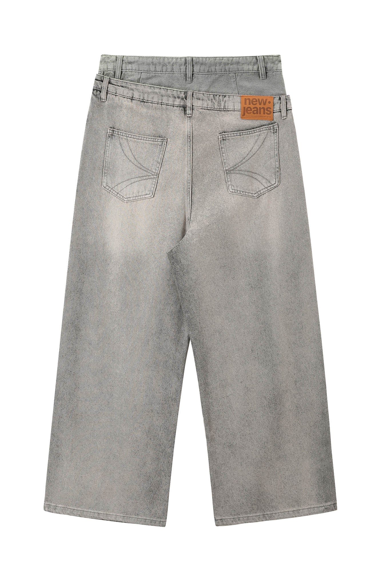 KREATE Washed Double-Waist Jeans, premium urban and streetwear designers apparel on PROJECTISR.com, KREATE