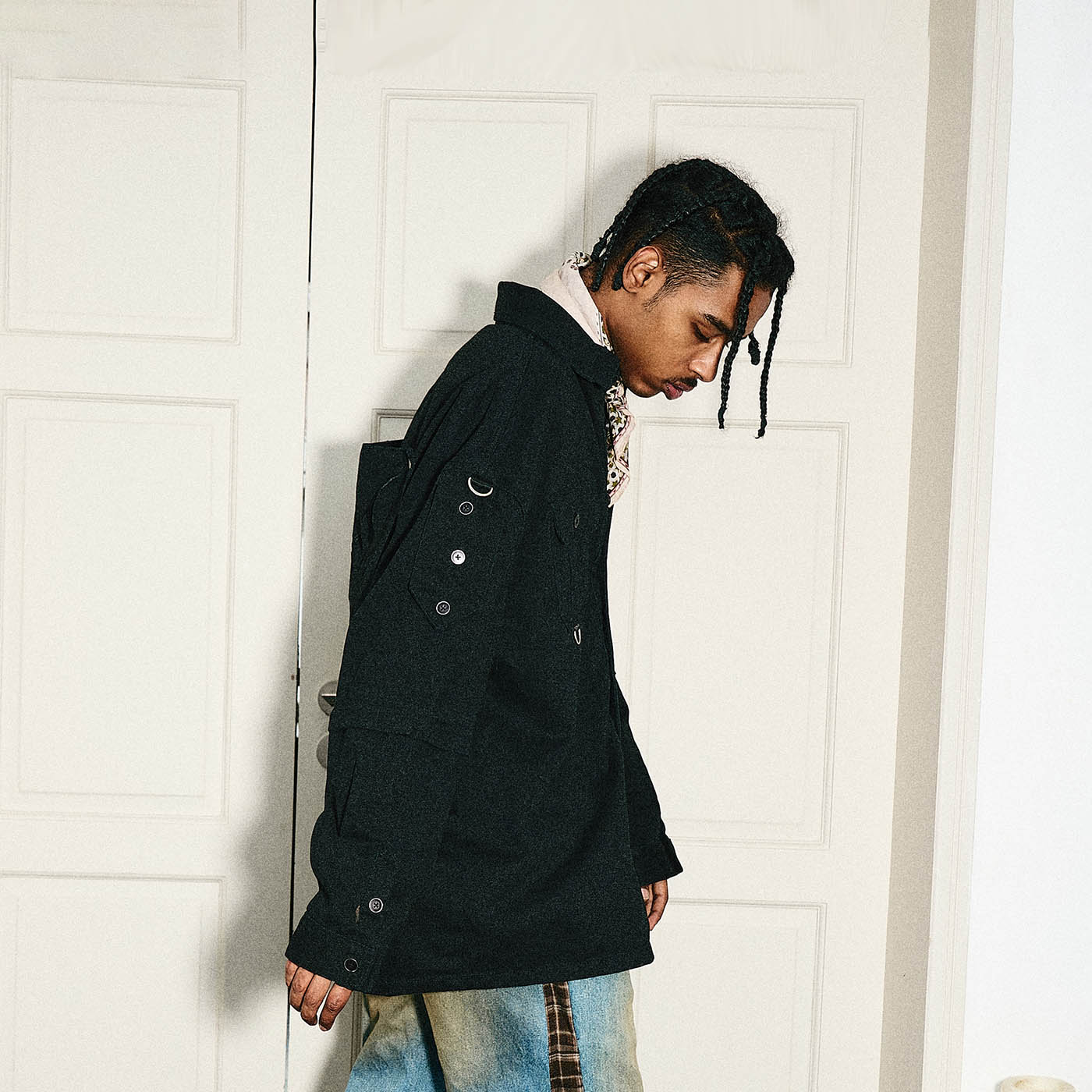 STEEPC Detachable Sleeves Embroidered Jacket, premium urban and streetwear designers apparel on PROJECTISR.com, STEEPC