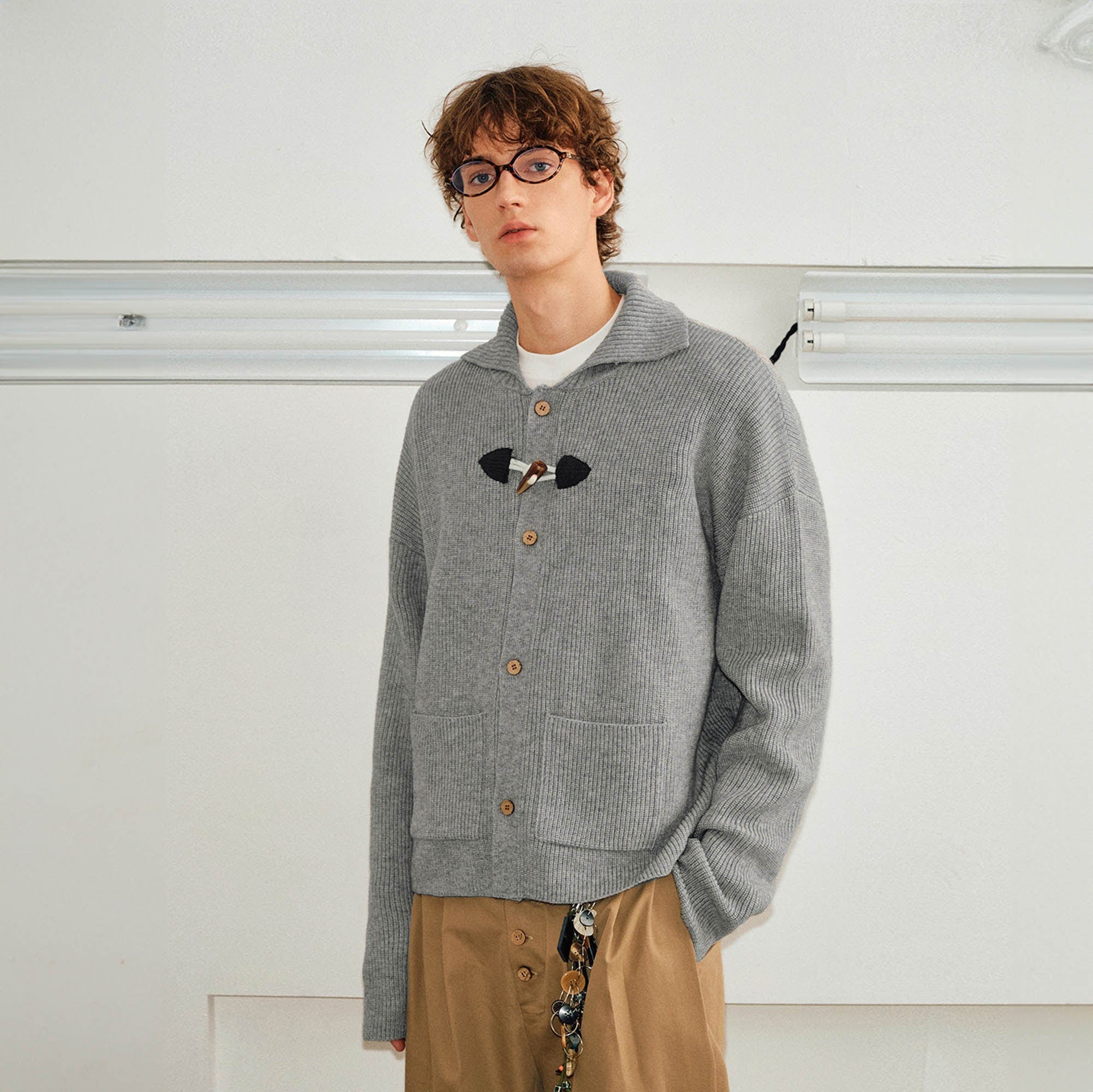 KREATE Toggle Button Knit Cardigan, premium urban and streetwear designers apparel on PROJECTISR.com, KREATE