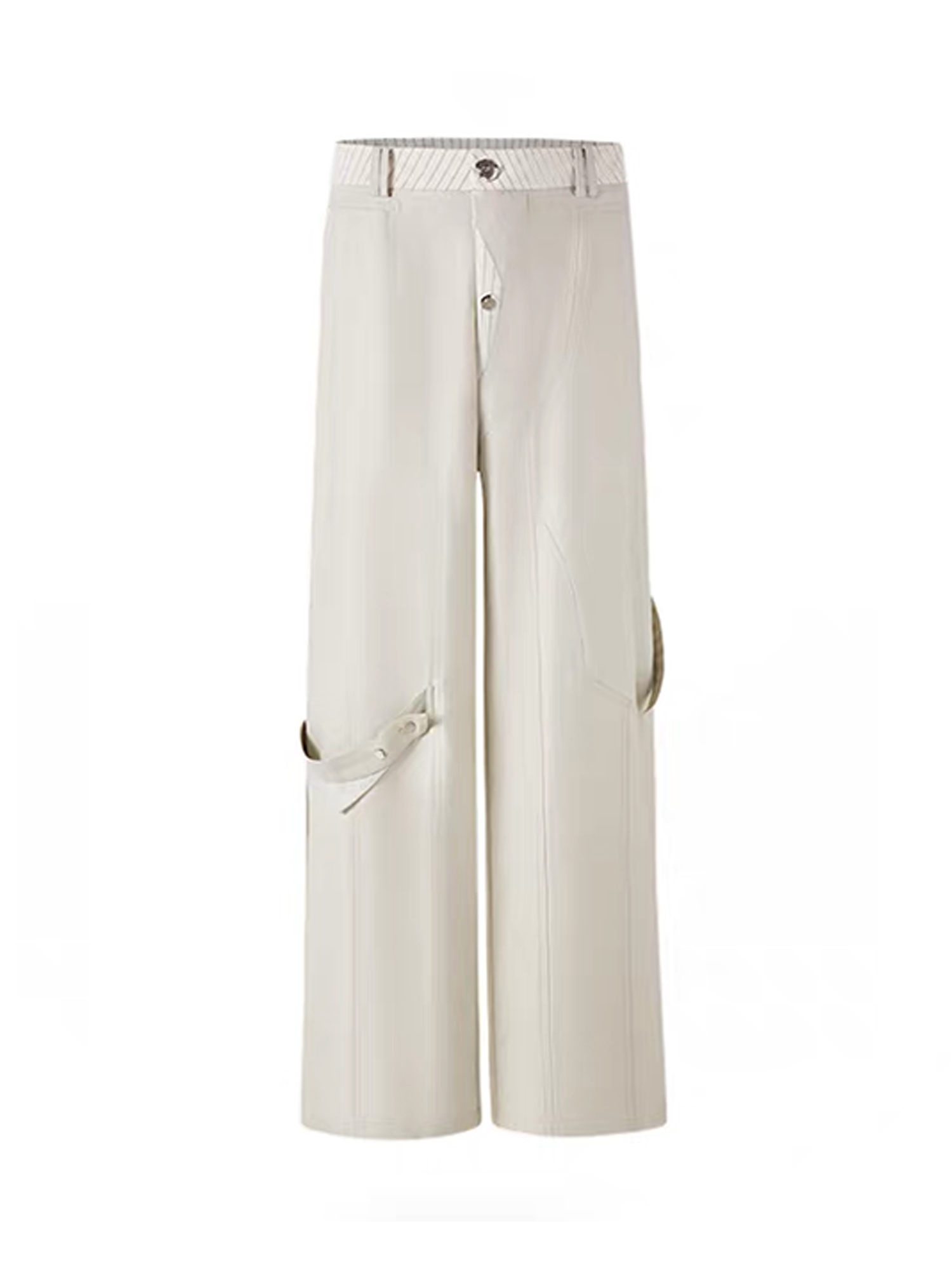 TIWILLTANG Contrast Panel Straight-Leg Pants