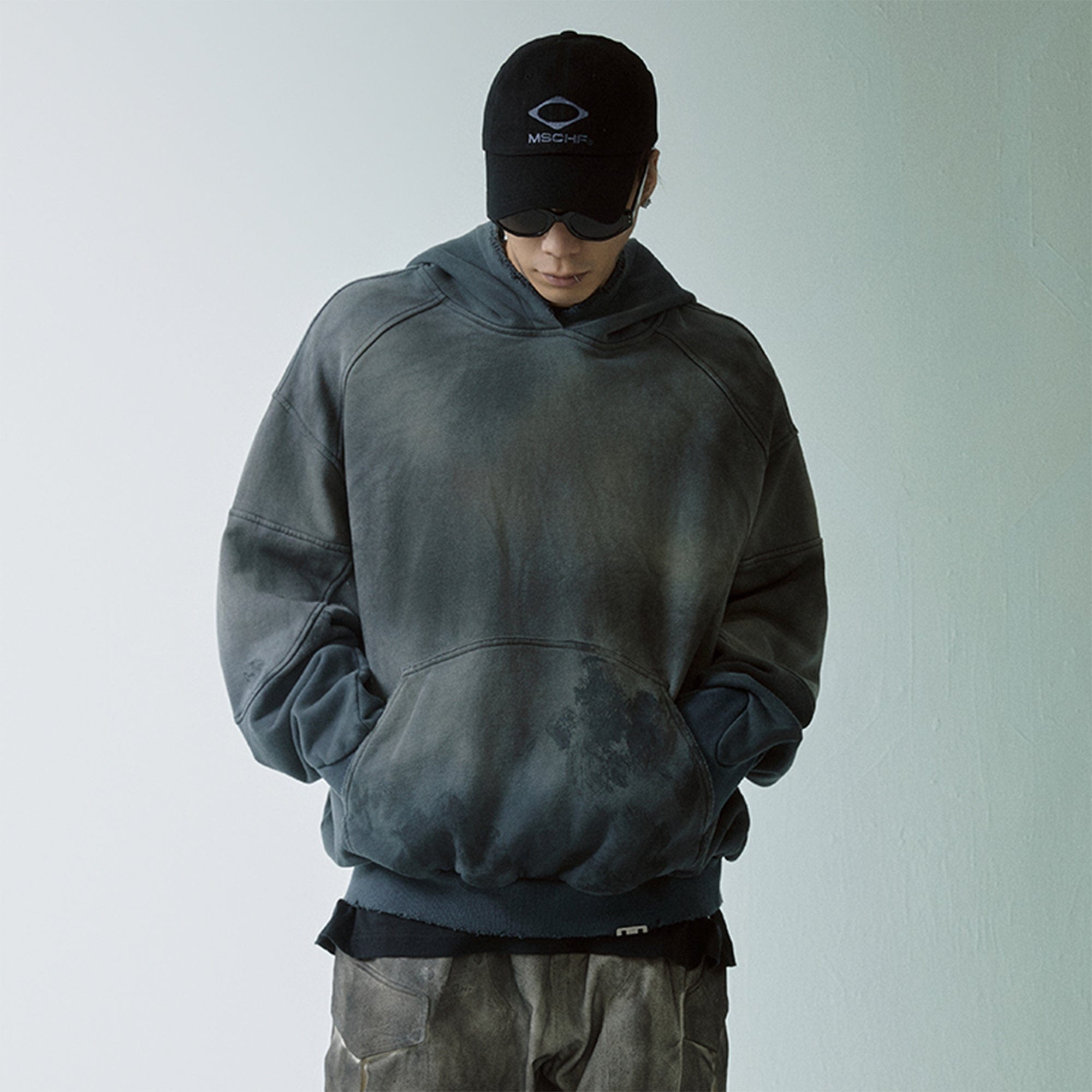 F2CE Distressed Spliced Hoodie, premium urban and streetwear designers apparel on PROJECTISR.com, F2CE
