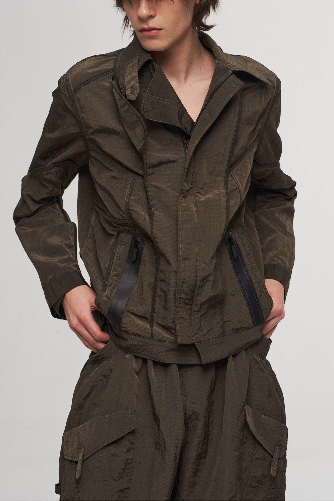 ILNya Nieternite Nifutur Utility Seam-Paneled Reversible Jacket, premium urban and streetwear designers apparel on PROJECTISR.com, ILNya Nieternite Nifutur