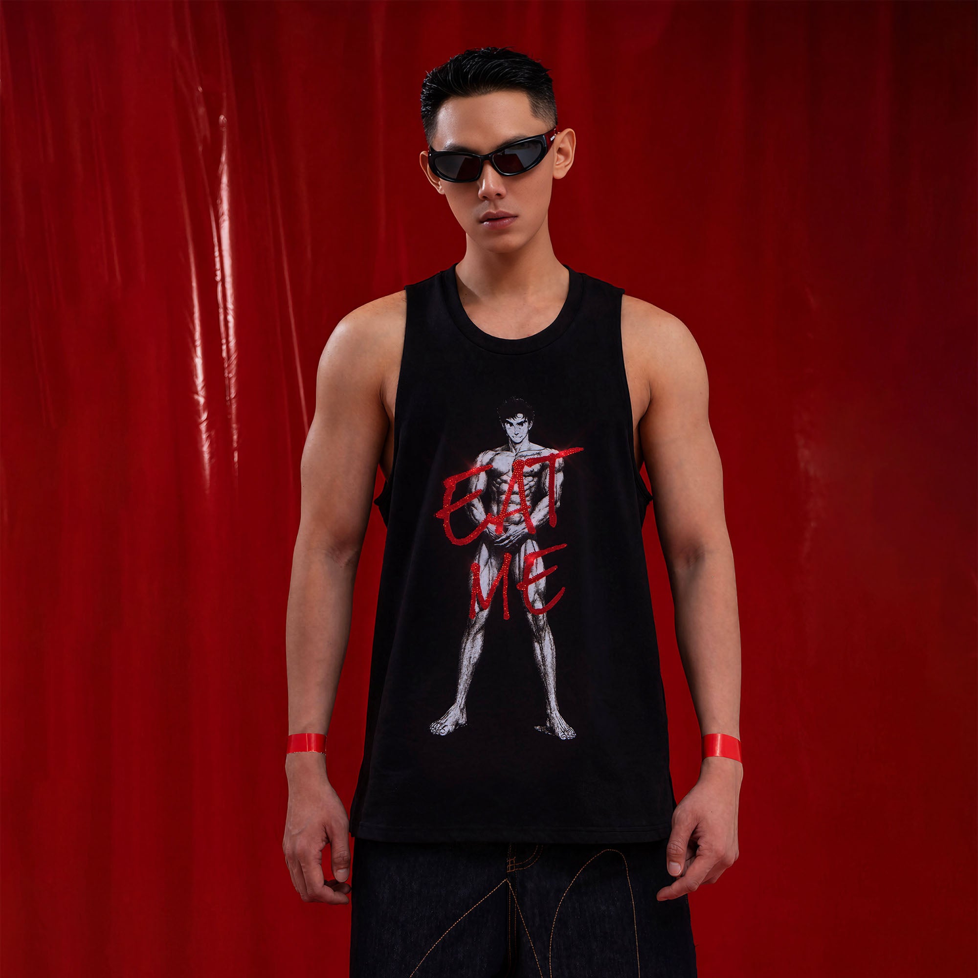 CLP Diamond Eat Me Graphic Tank Top, premium urban and streetwear designers apparel on PROJECTISR.com, CLP