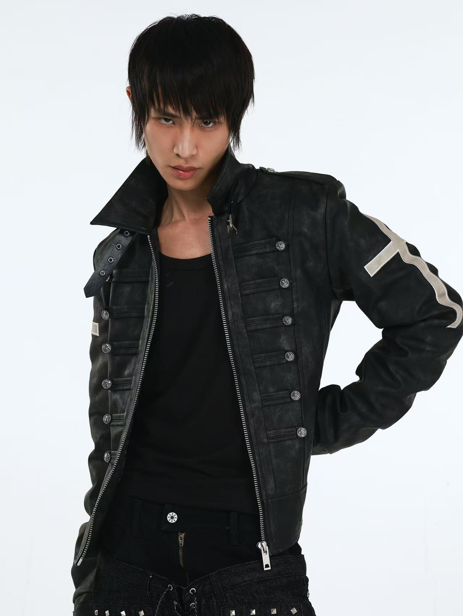 DETW Cross-Button Structured Coat