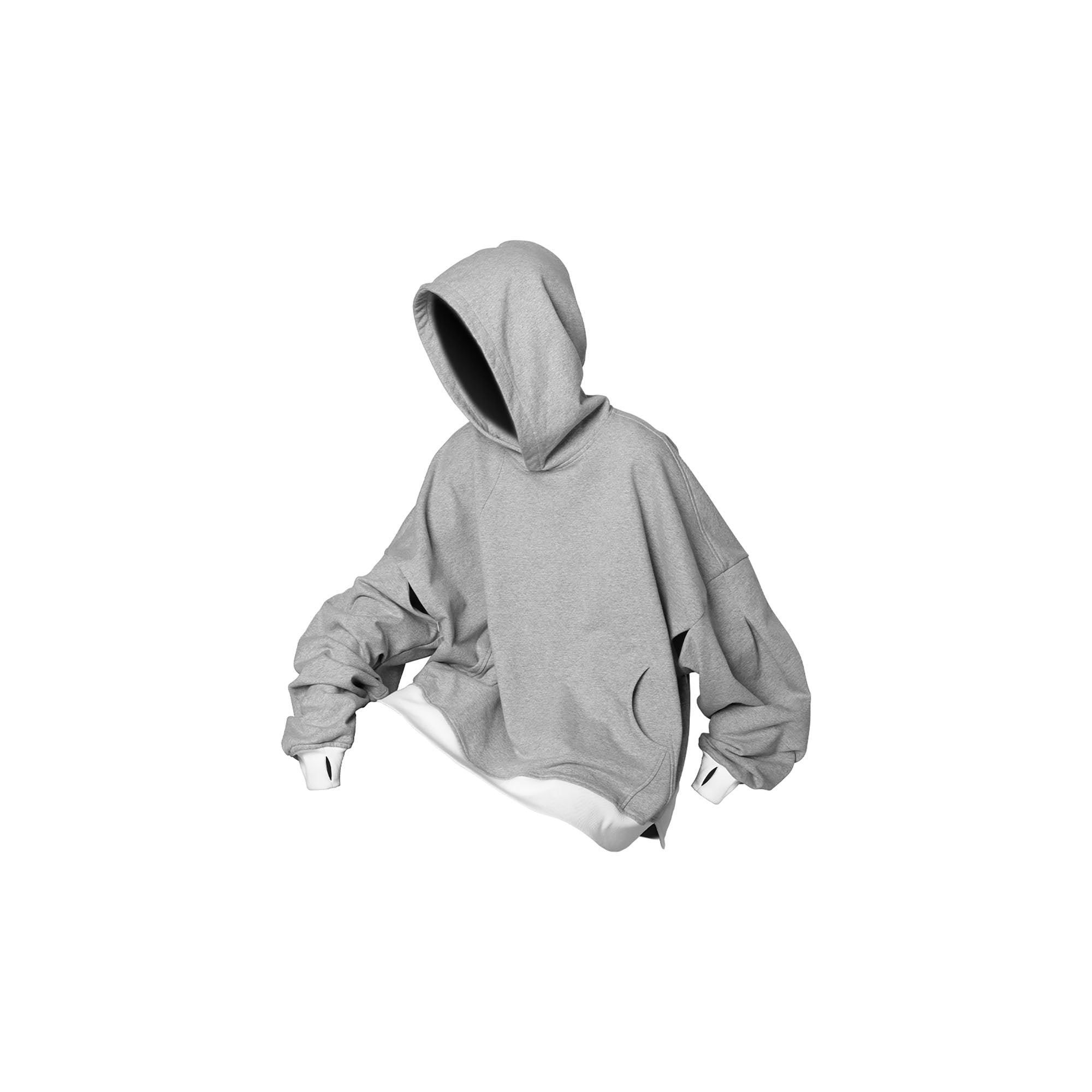 RELABEL Contrast Hem Oversized Hoodie