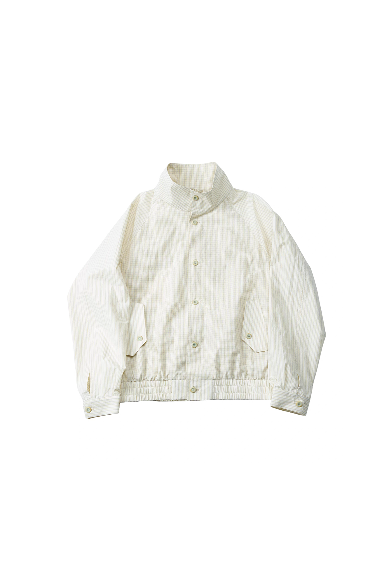 GONGHE REPUB Patchwork Stripe-Check Lightweight Jacket, premium urban and streetwear designers apparel on PROJECTISR.com, GONGHE REPUB