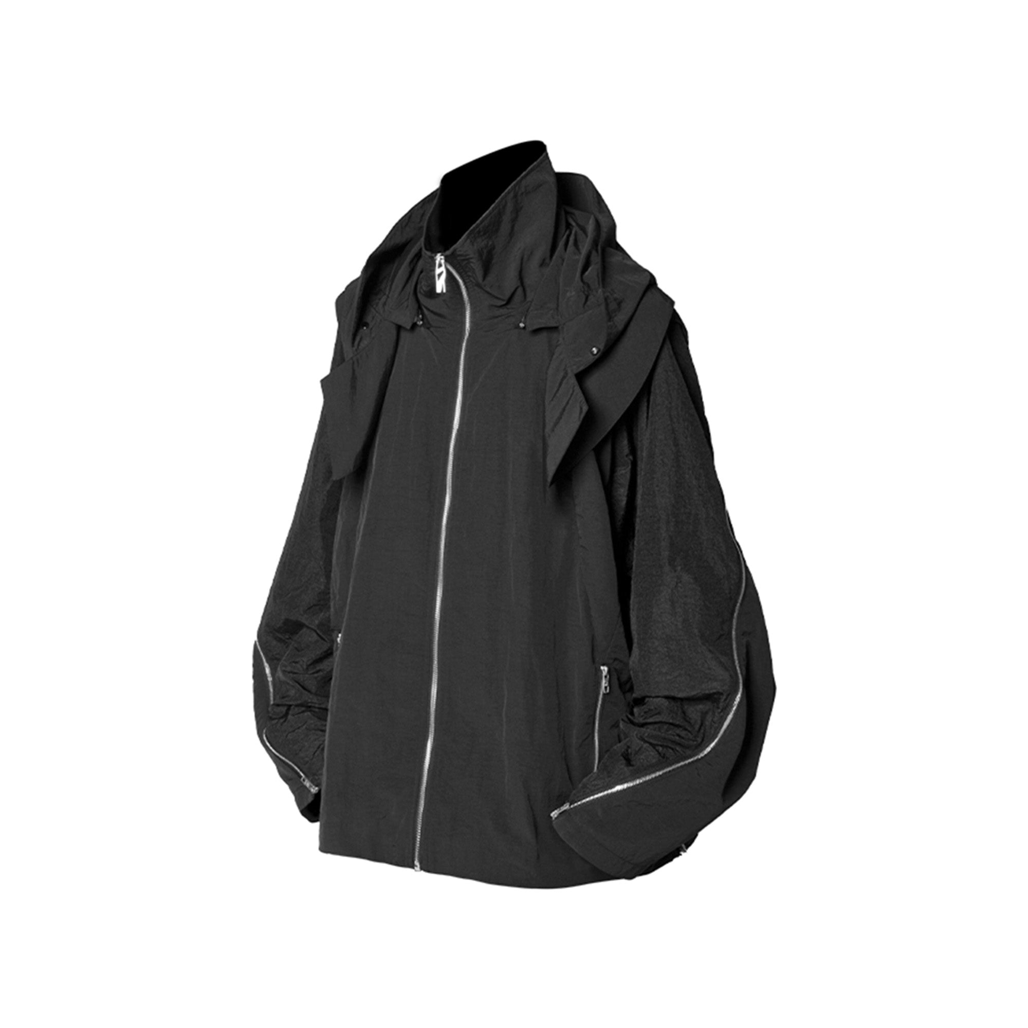 RELABEL Detachable Throughout Zipper Hoodie Jacket, premium urban and streetwear designers apparel on PROJECTISR.com, RELABEL
