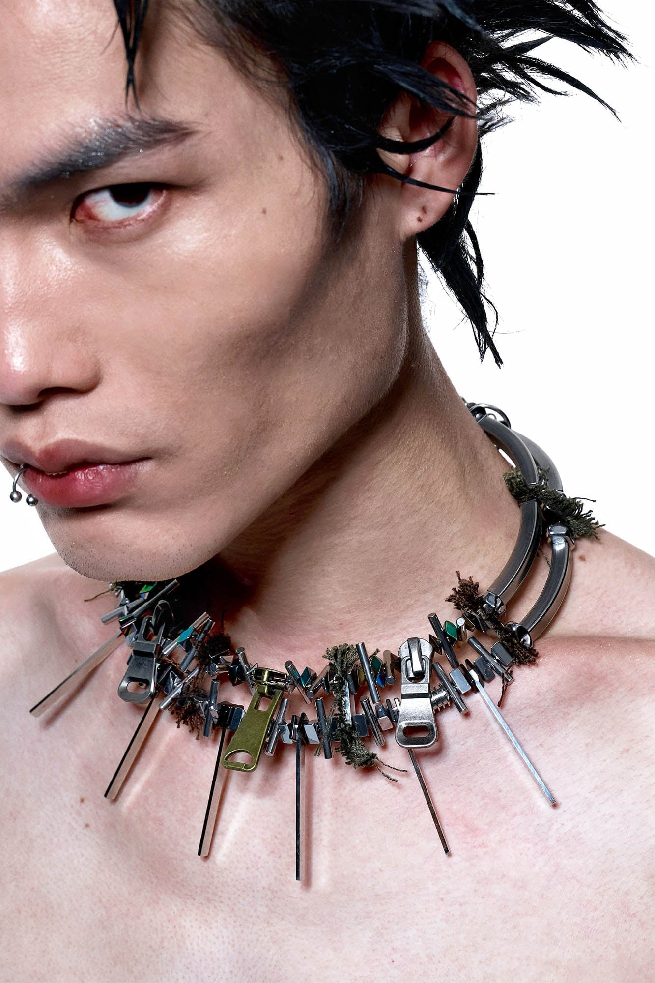 ILLUSORY The Fifth Element Spike Necklace, premium urban and streetwear designers apparel on PROJECTISR.com, ILLUSORY