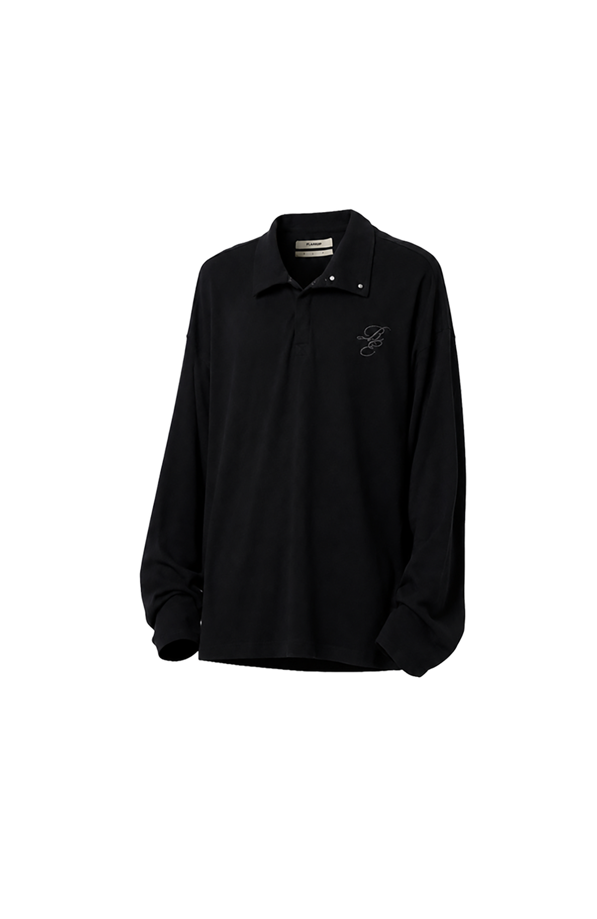 RELABEL Embroidered Magnetic Collar Polo Sweater