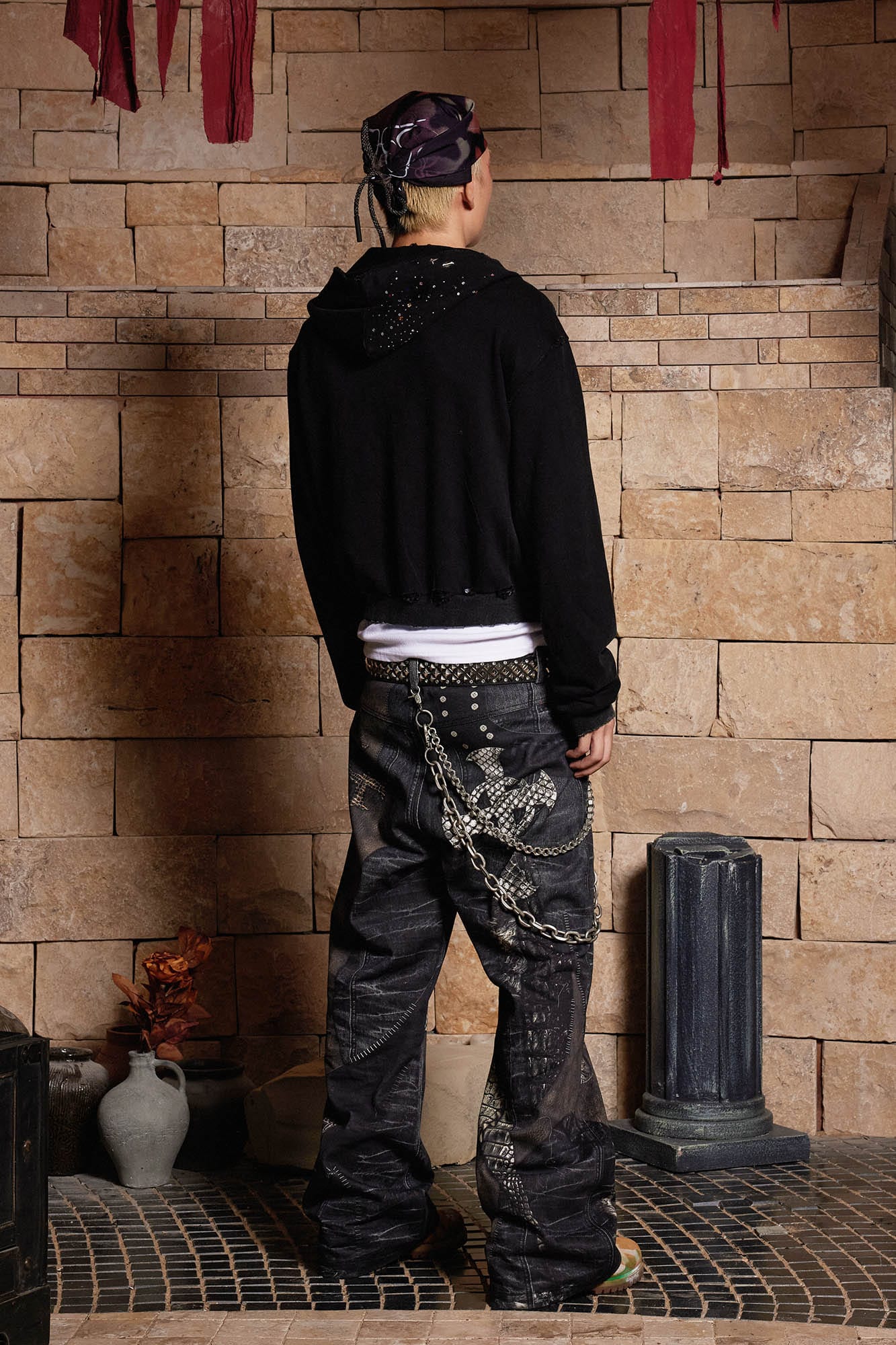 DND4DES Sparkle Diamond Distressed Zip-Up Hoodie, premium urban and streetwear designers apparel on PROJECTISR.com, DND4DES