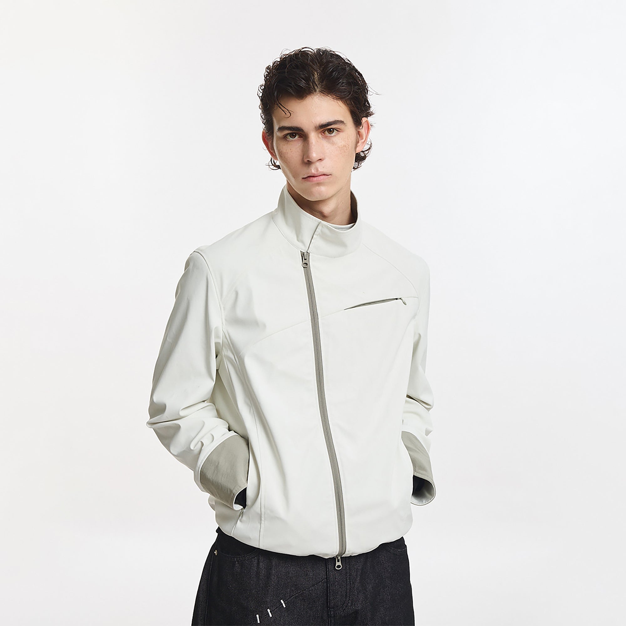 KREATE Asymmetric Zip-Up Utility Jacket