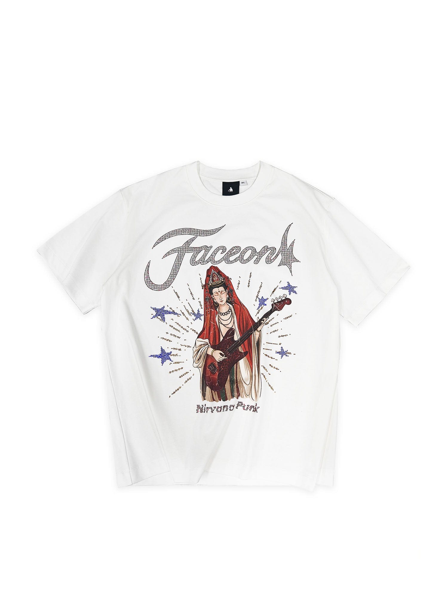 FACEONLAB Rock Bodhisattva Oversized T-Shirt, premium urban and streetwear designers apparel on PROJECTISR.com, FACEONLAB