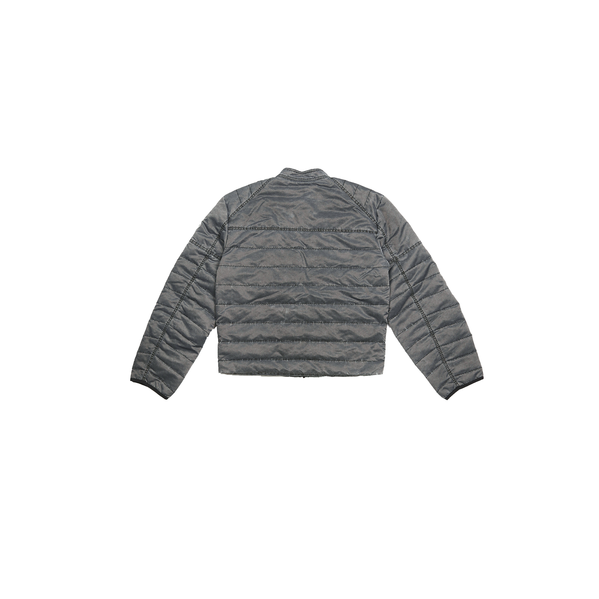 TRECLUB Washed Quilted Moto Down Jacket