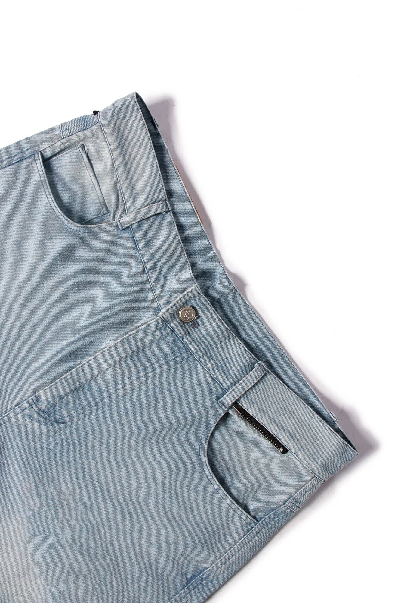 RELABEL Washed Puddled Wide-Leg Jeans