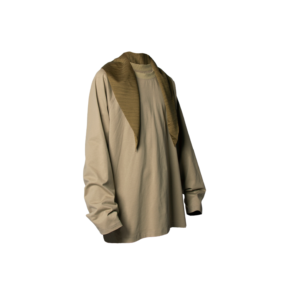 RELABEL Deconstructed Scarf Long-Sleeve Tee
