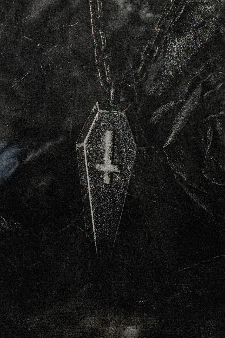 UNDERWATER Distressed Coffin Necklace, premium urban and streetwear designers apparel on PROJECTISR.com, UNDERWATER