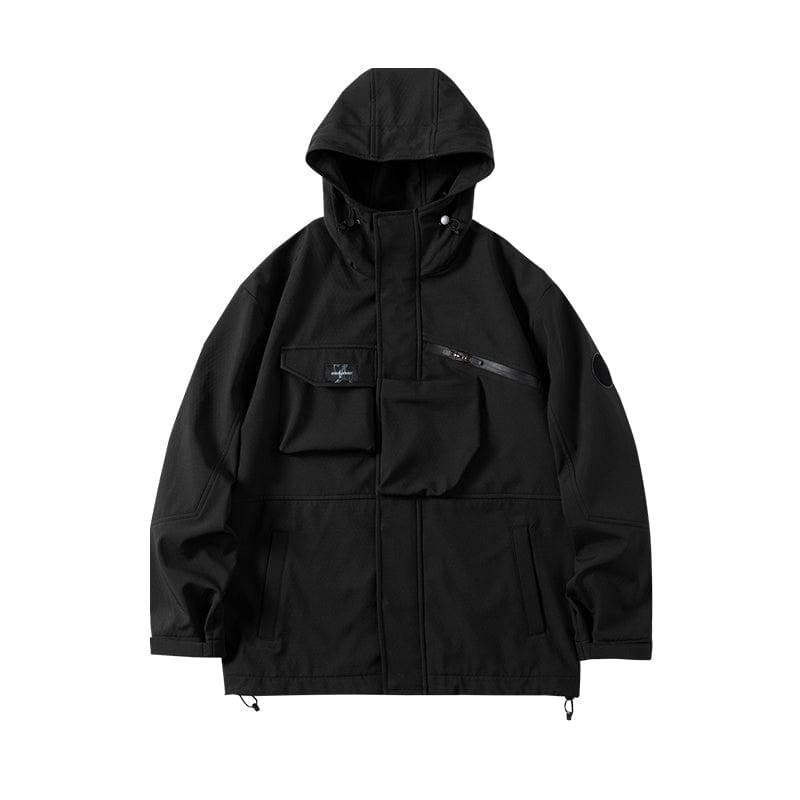 ENSHADOWER Asymmetrical Front Pocket Gorpcore Windbreaker, premium urban and streetwear designers apparel on PROJECTISR.com, ENSHADOWER