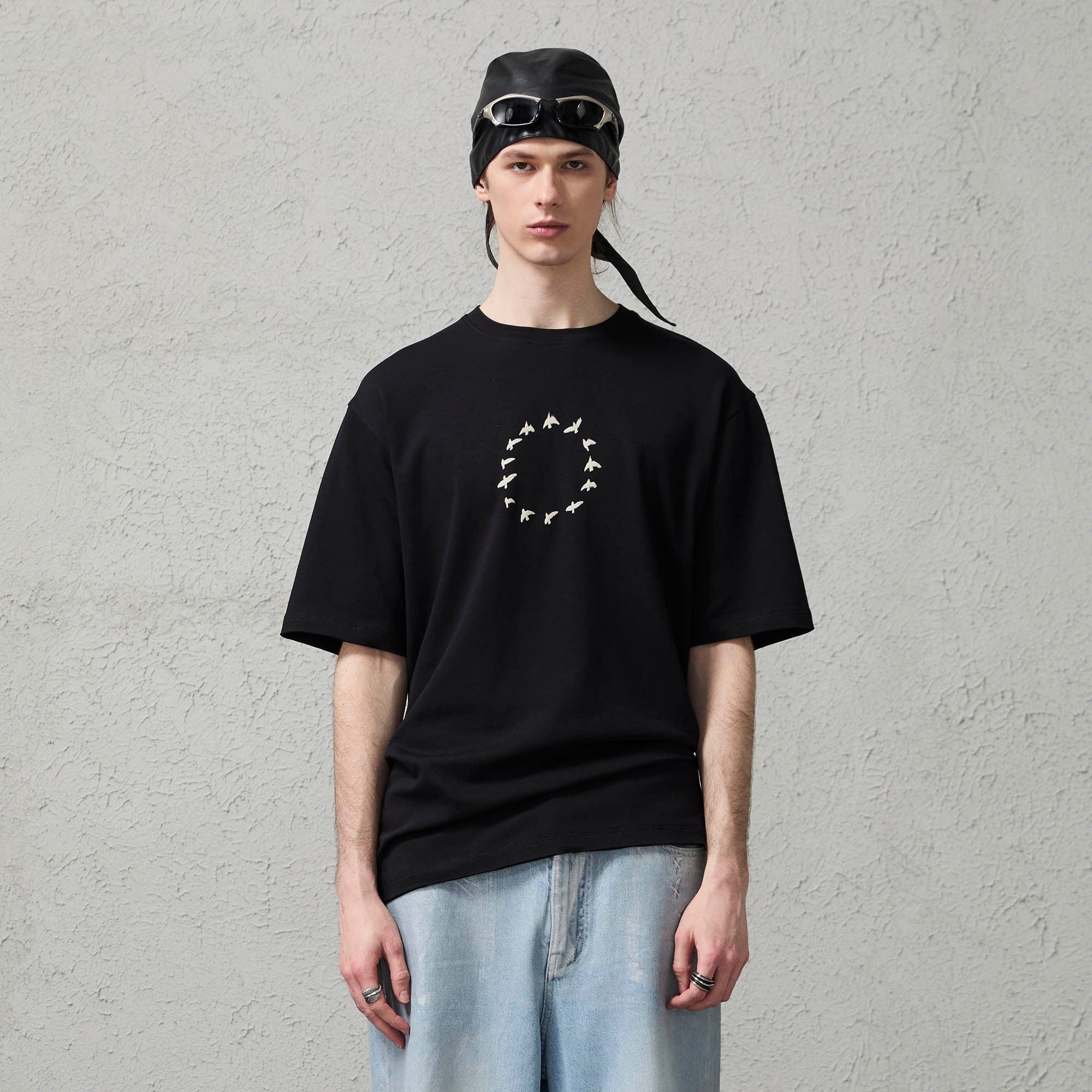 ORGANIC EMOTION Bird-Loop Adjustable Button Back T-Shirt, premium urban and streetwear designers apparel on PROJECTISR.com, ORGANIC EMOTION