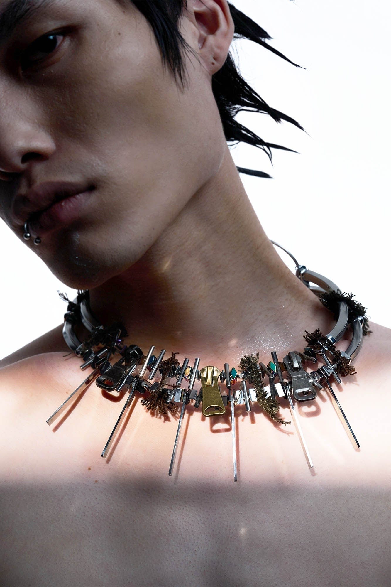 ILLUSORY The Fifth Element Spike Necklace, premium urban and streetwear designers apparel on PROJECTISR.com, ILLUSORY