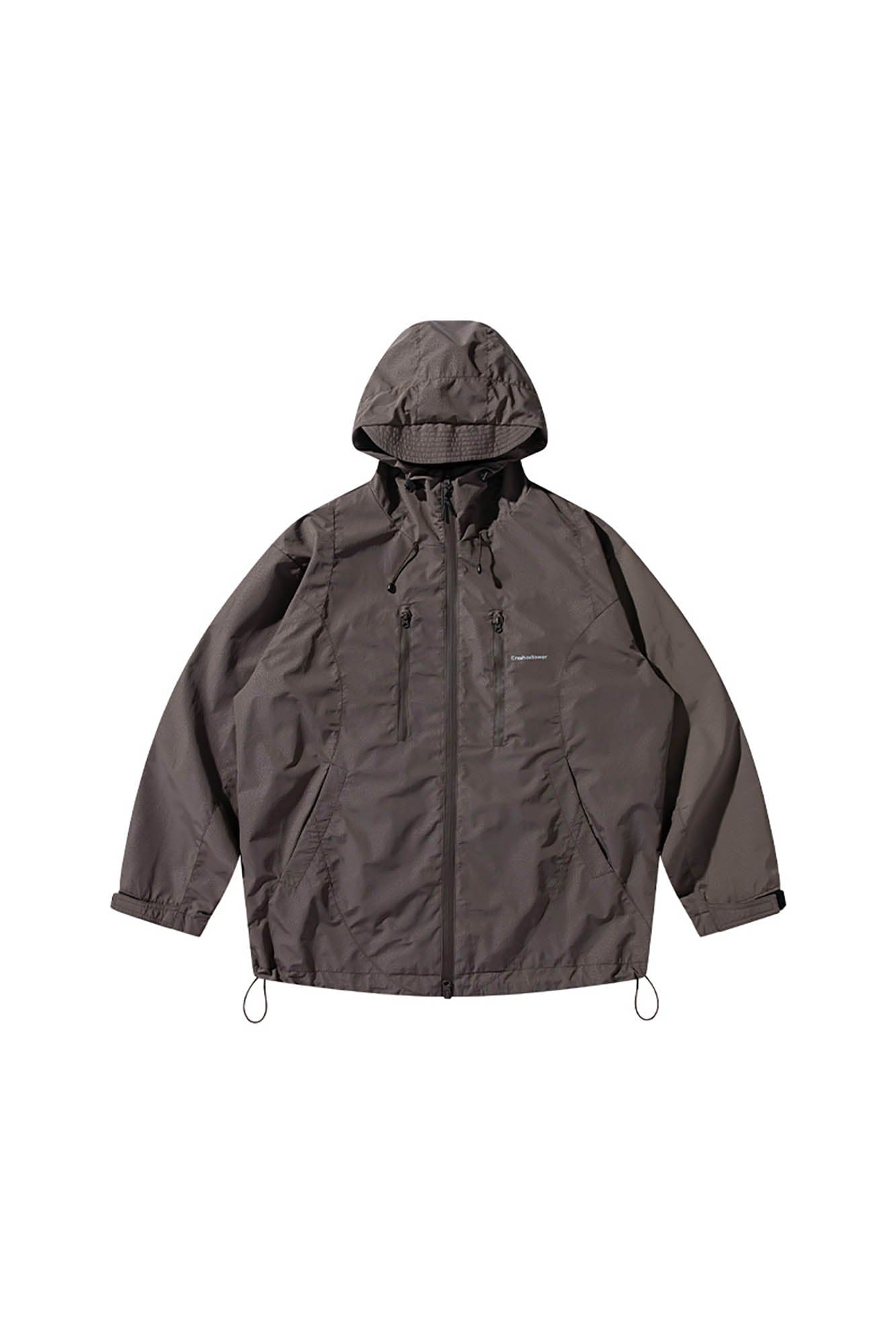 ENSHADOWER Deconstructed Drawstring Zip-Up Windbreaker, premium urban and streetwear designers apparel on PROJECTISR.com, ENSHADOWER