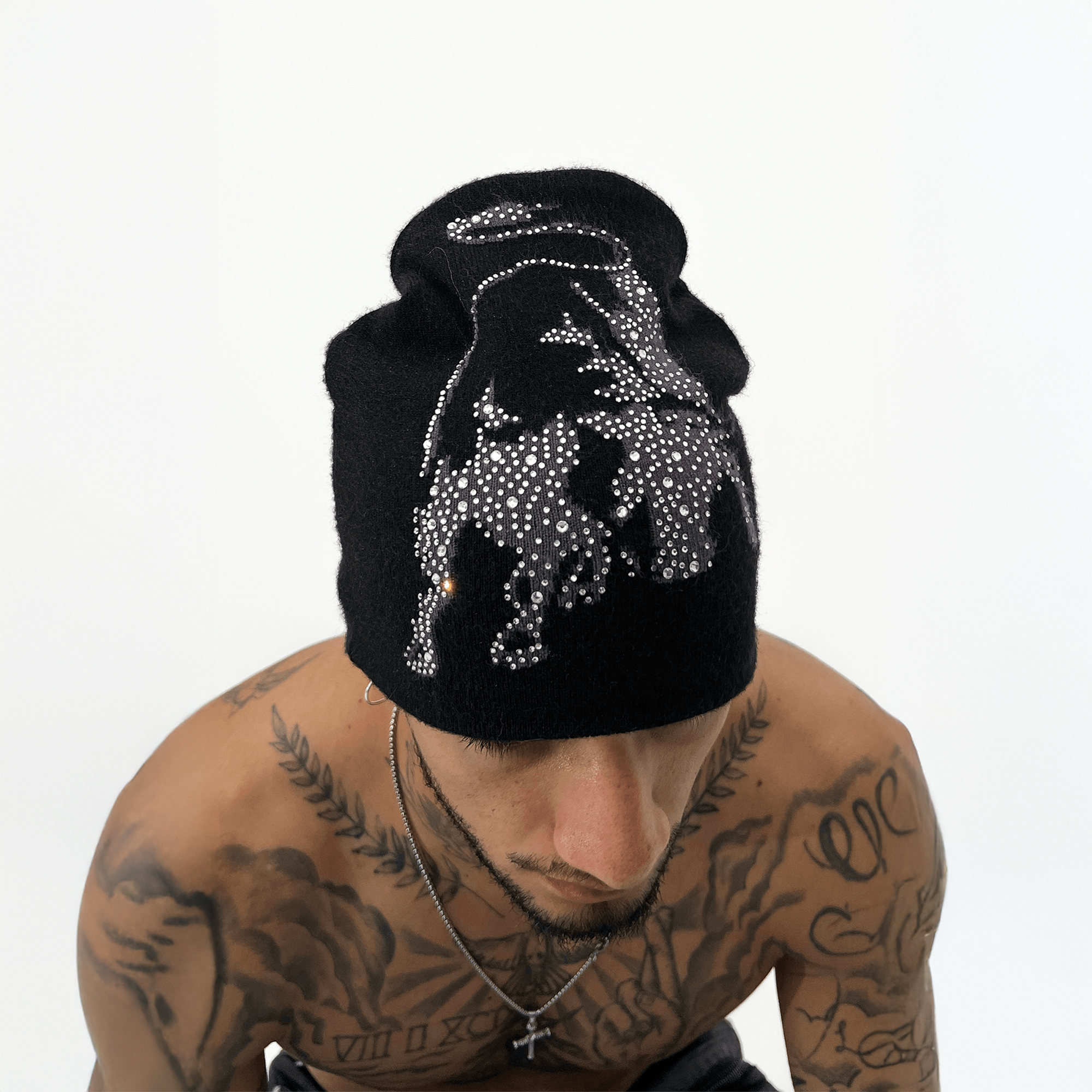 TECNINEGROUP Jacquard Diamond Knit Beanie