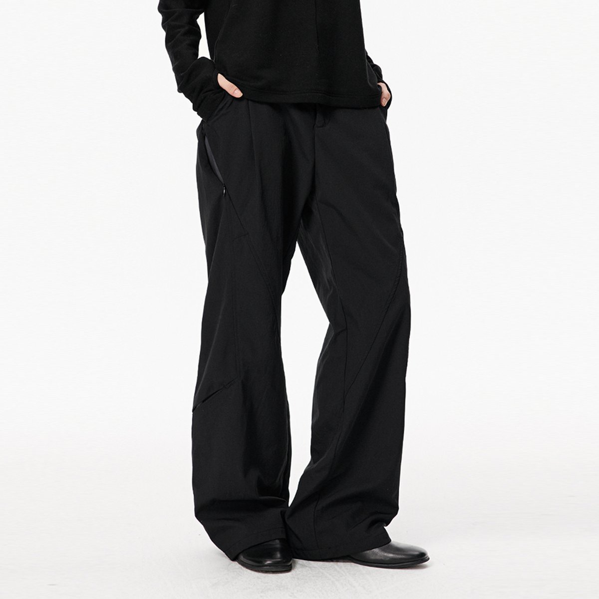 KREATE Splash-Proof Deconstructed Multi-Pocket Pleated Wide-Leg Pants