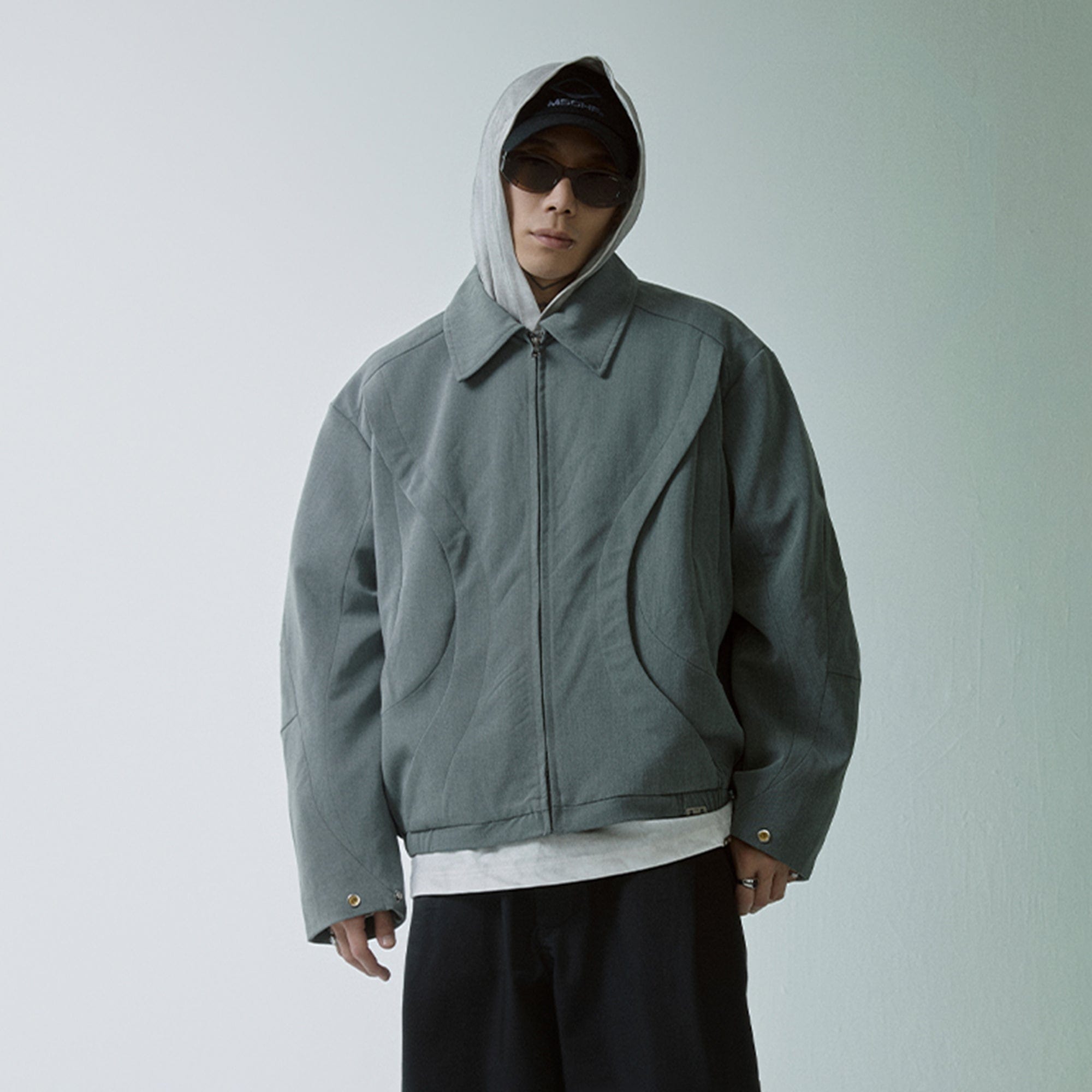 F2CE Deconstructed Layered Zip-Up Jacket, premium urban and streetwear designers apparel on PROJECTISR.com, F2CE