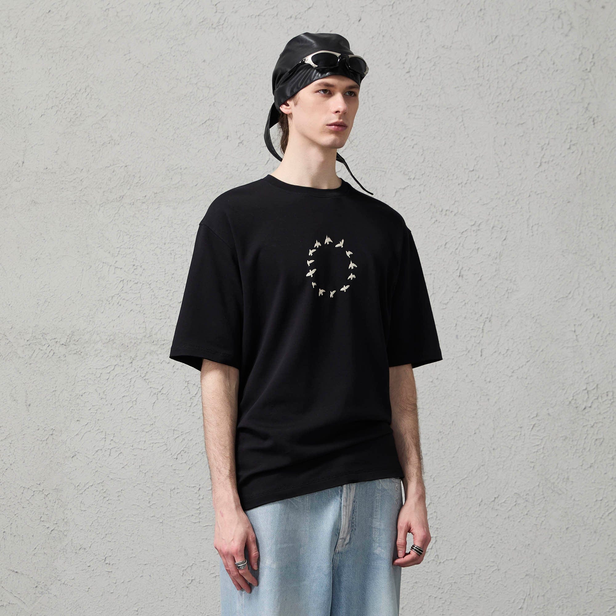 ORGANIC EMOTION Bird-Loop Adjustable Button Back T-Shirt
