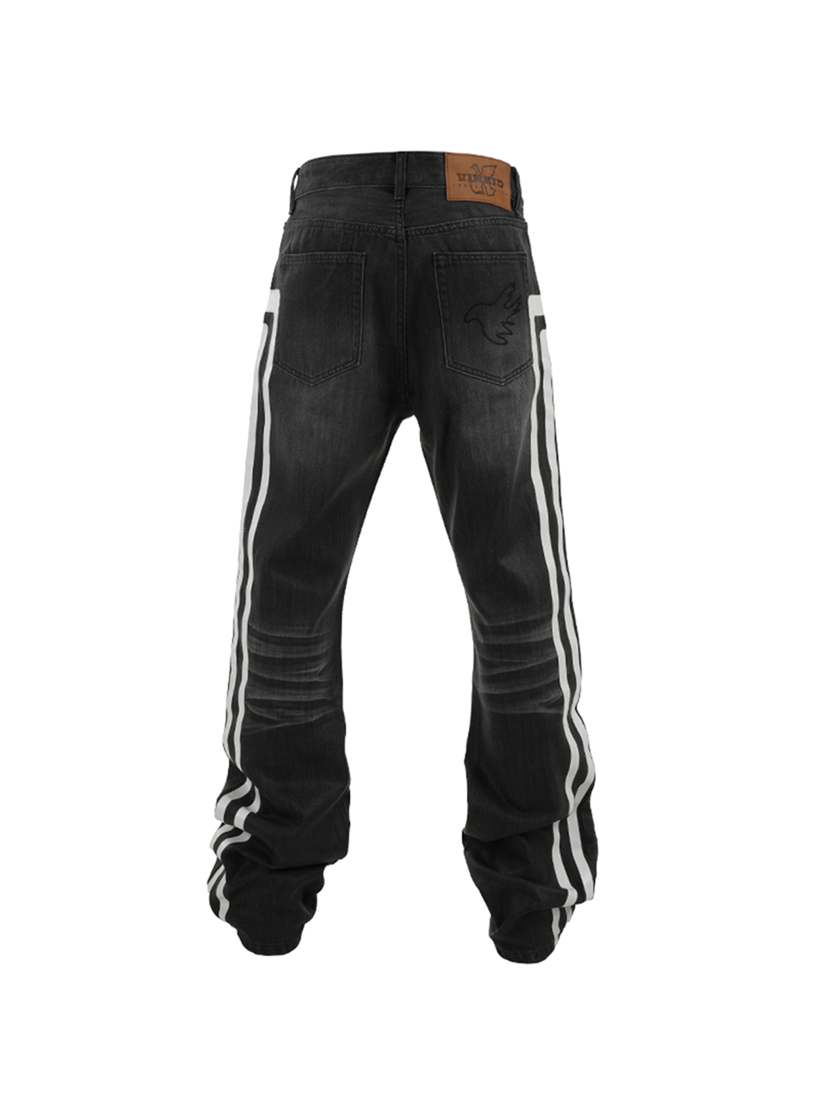 VINKID Totem Washed Relaxed Straight-Leg Jeans, premium urban and streetwear designers apparel on PROJECTISR.com, VINKID