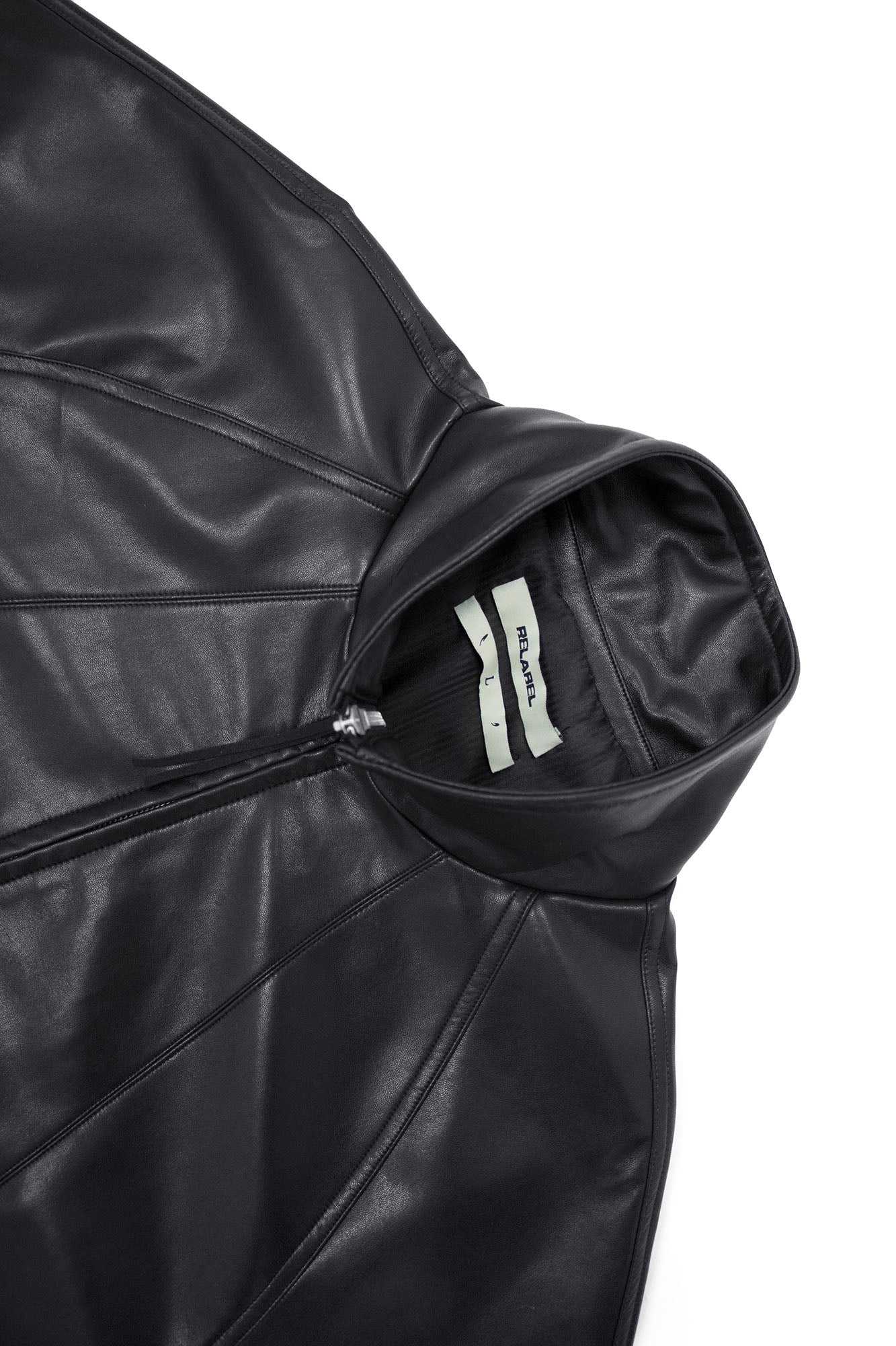 RELABEL Multi-Pocket Faux Leather Oversized Jacket