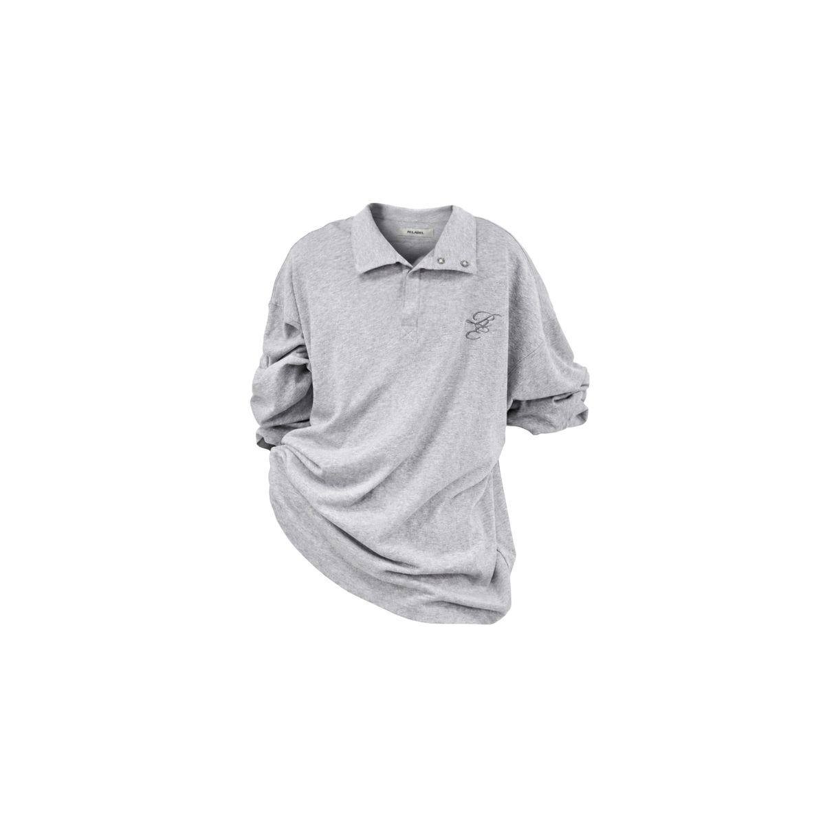 RELABEL Embroidered Magnetic Collar Polo Sweater