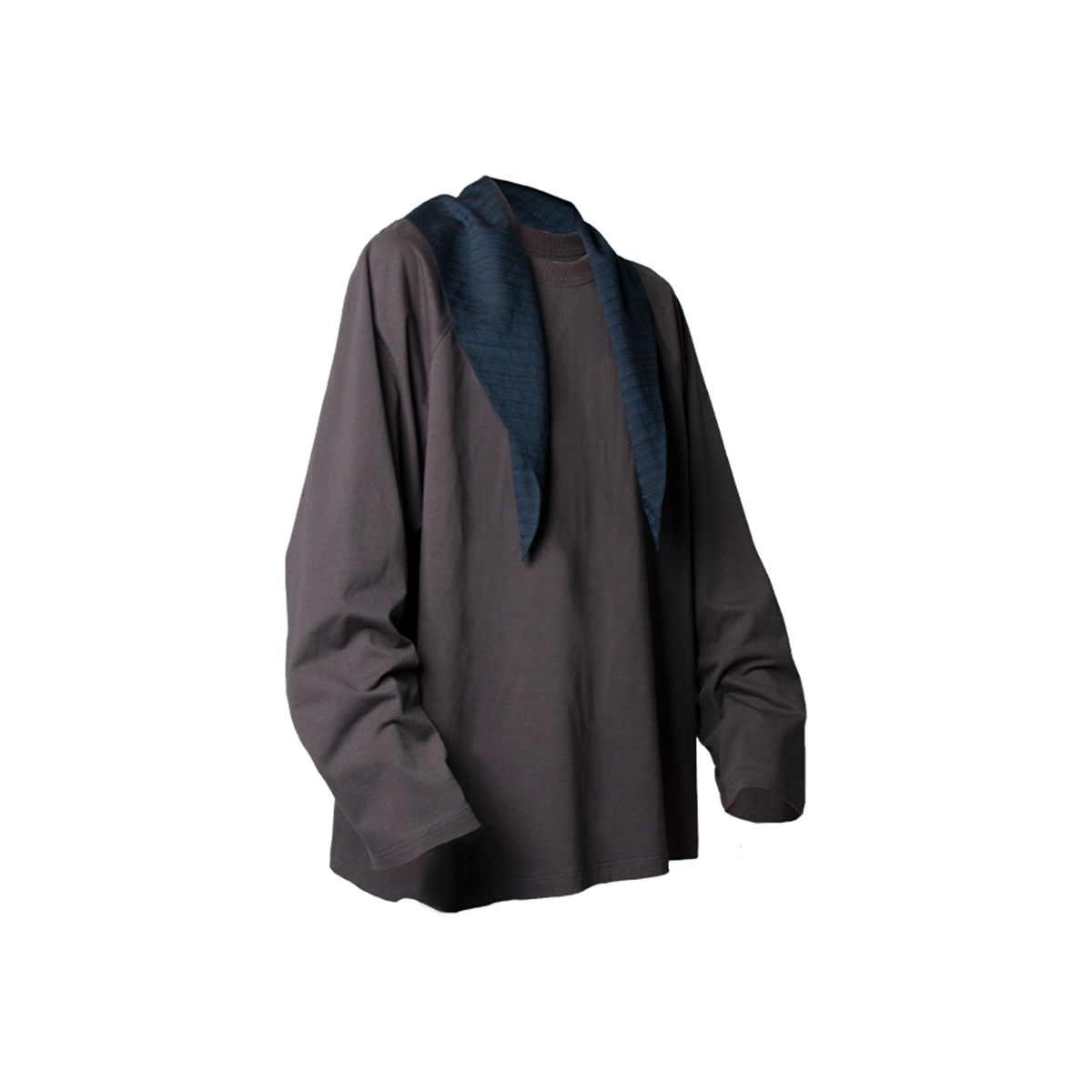 RELABEL Deconstructed Scarf Long-Sleeve Tee