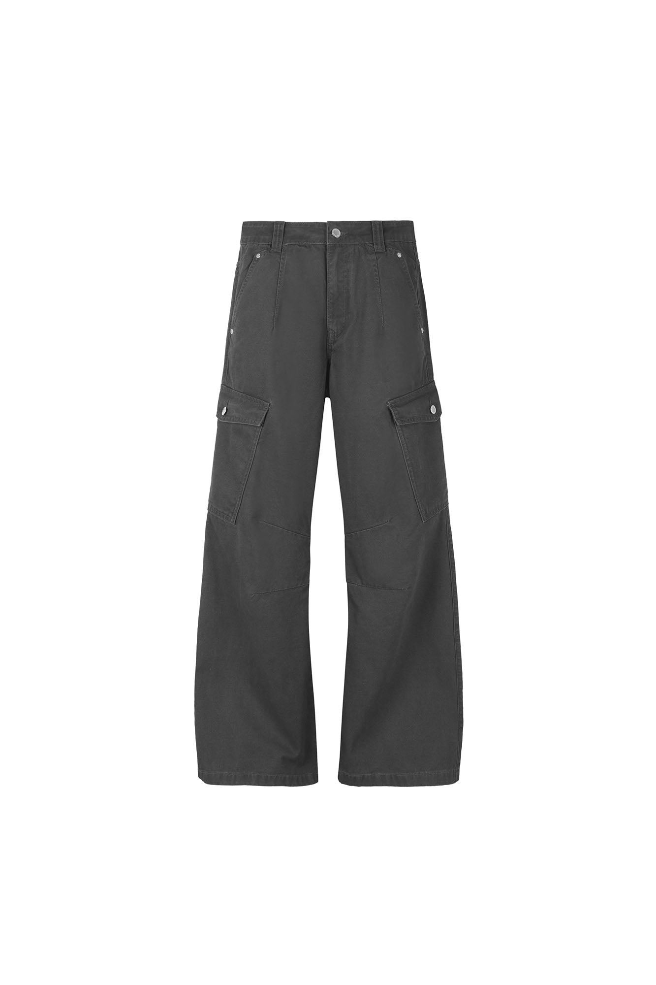 OKAYTHXBYE Washed Button Flap-Pocket Cargo Pants, premium urban and streetwear designers apparel on PROJECTISR.com, OKAYTHXBYE