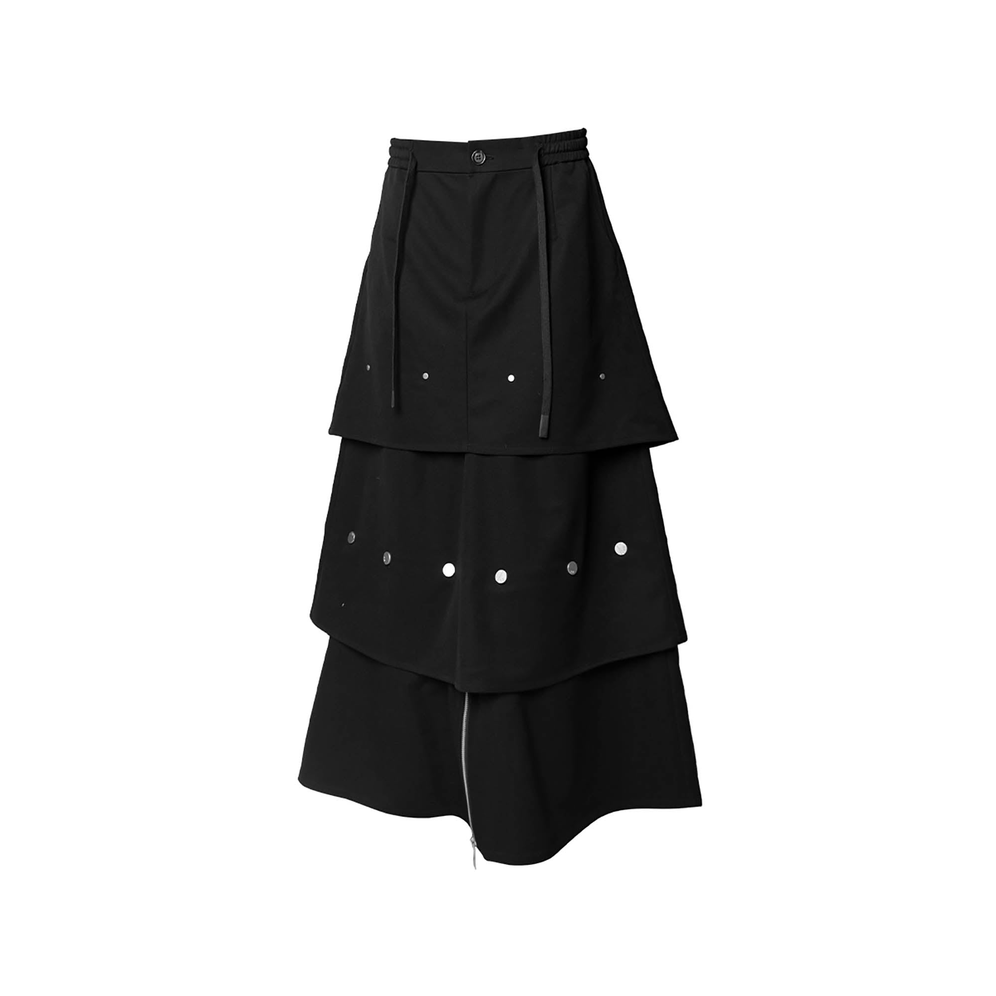 RELABEL Layered Detachable Snap-Fastener Long Skirt, premium urban and streetwear designers apparel on PROJECTISR.com, RELABEL