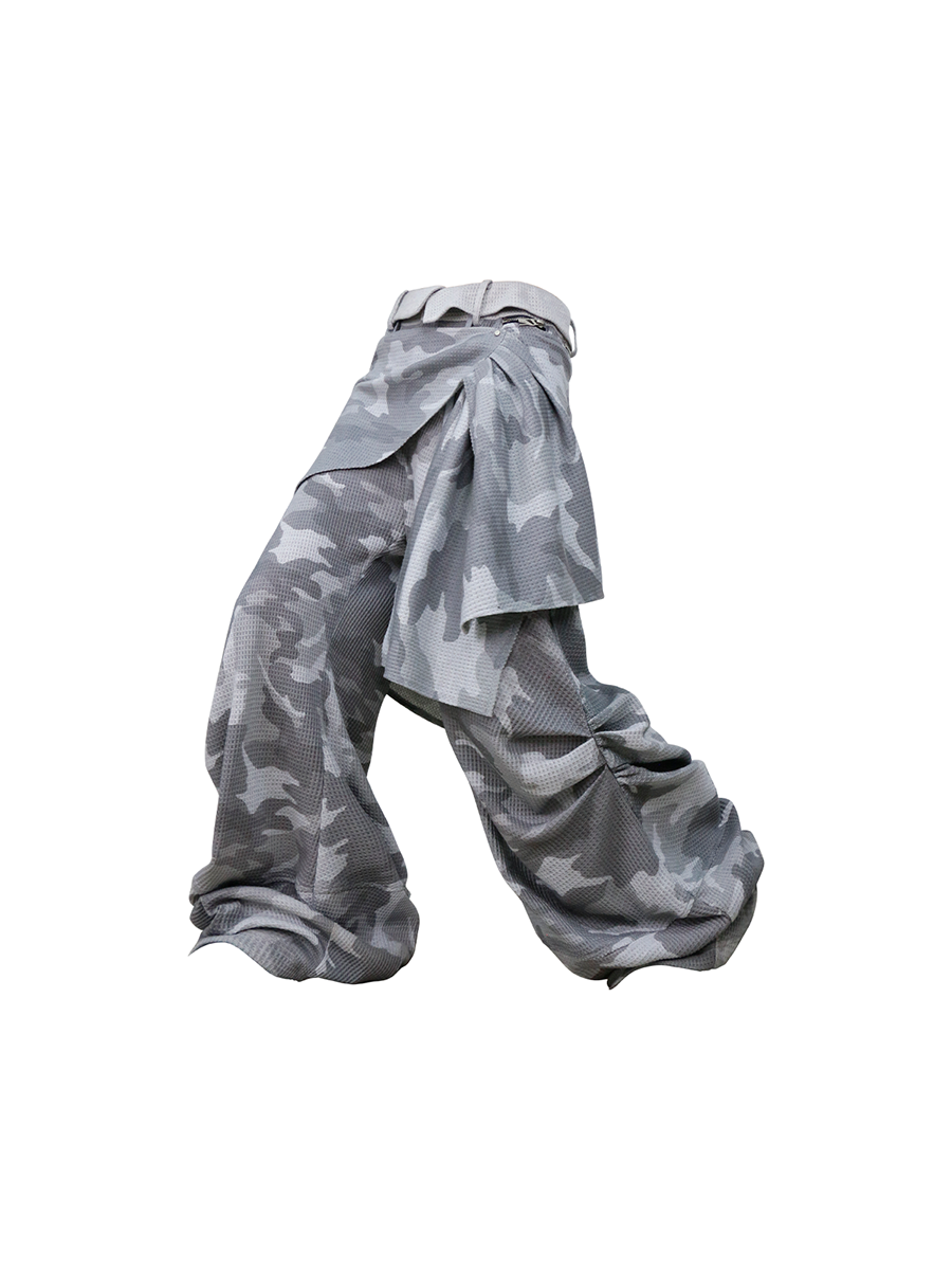 RELABEL Camo Waffle Inverted Waist Sweatpants, premium urban and streetwear designers apparel on PROJECTISR.com, RELABEL
