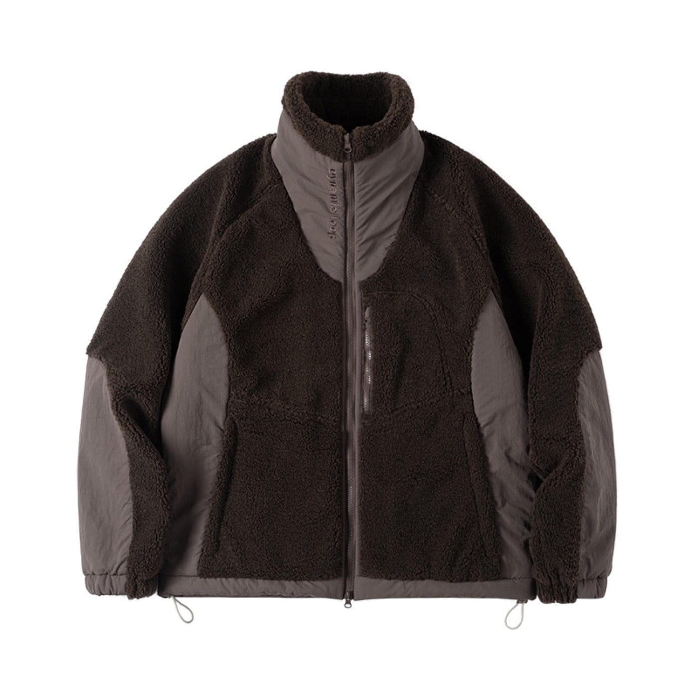 ENSHADOWER Spliced High-Collar Fleece Jacket, premium urban and streetwear designers apparel on PROJECTISR.com, ENSHADOWER