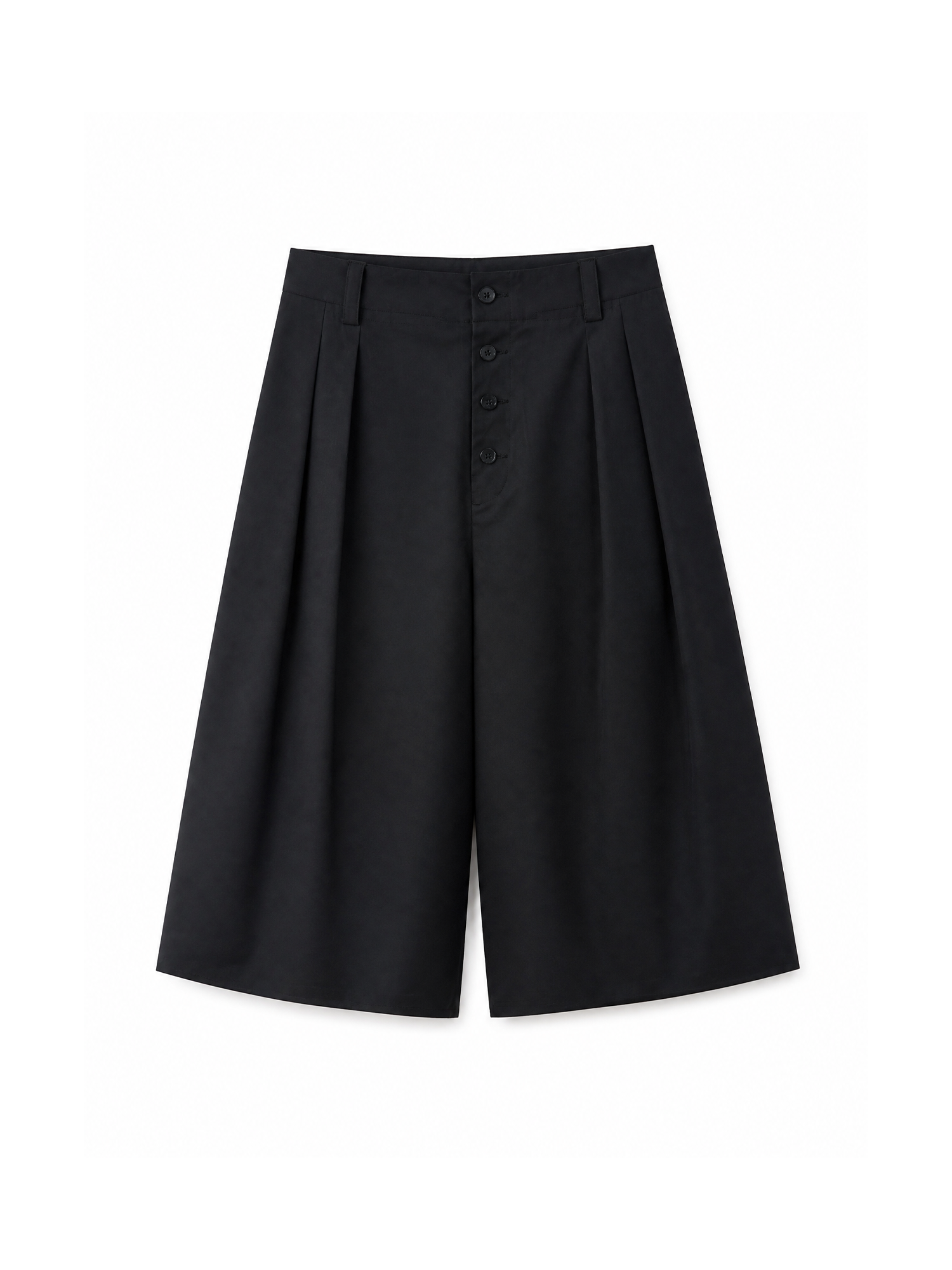 GRAINMUSTARD High-Waist Pleated Wool-Blend Cropped Trousers