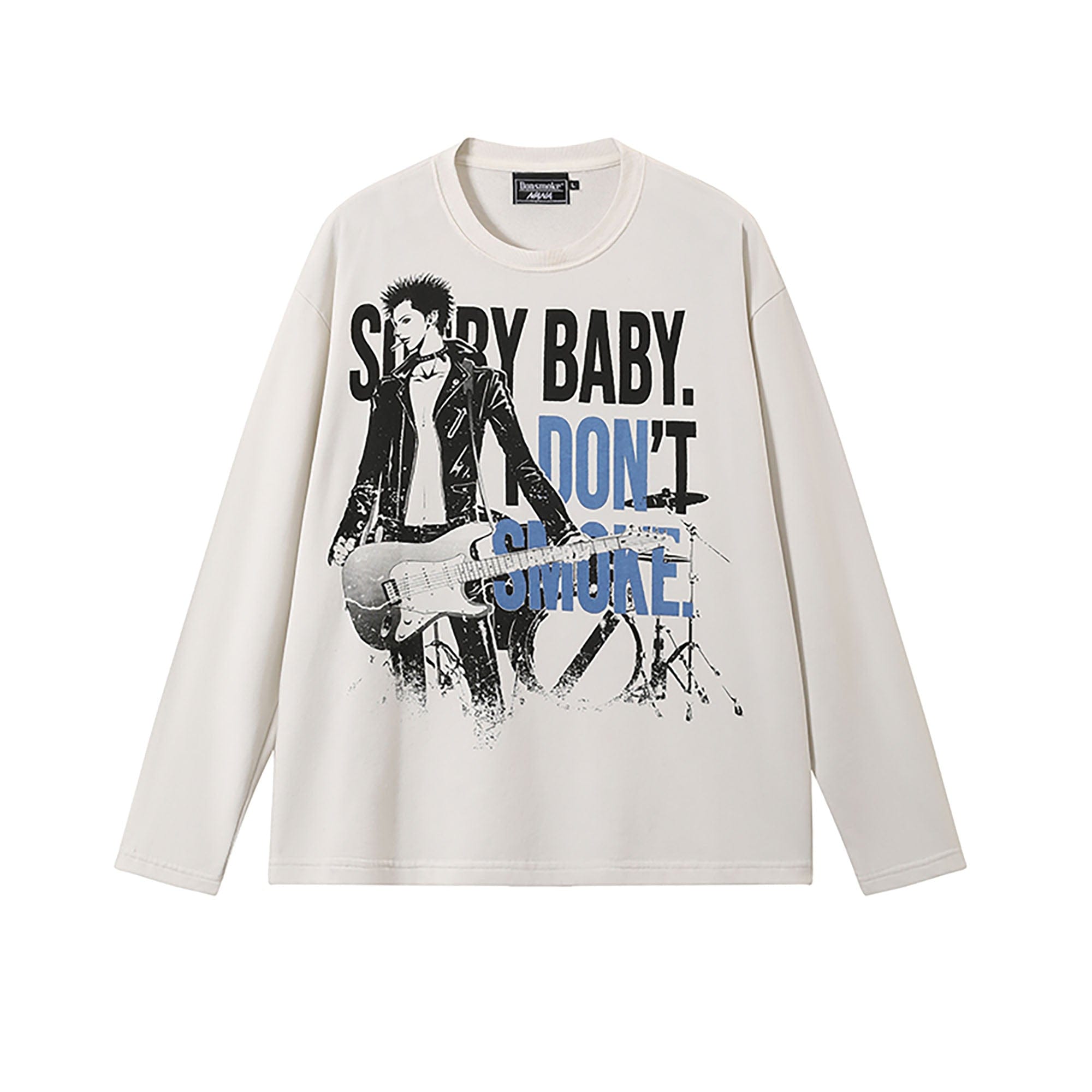 DONSMOKE×NANA Punk Band Graphic Long-Sleeve Tee, premium urban and streetwear designers apparel on PROJECTISR.com, DONSMOKE