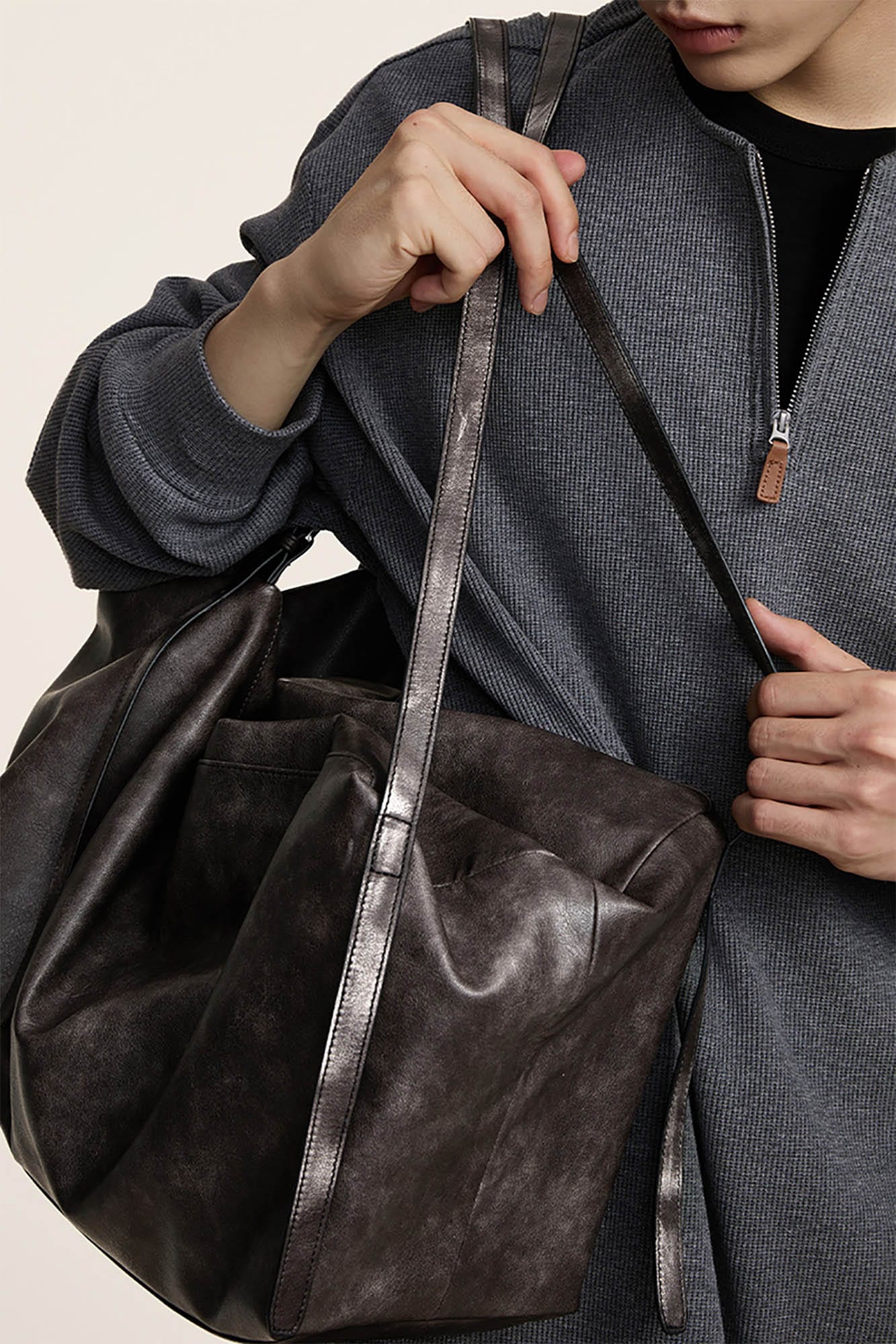 OPICLOTH Double-Strap Rectangular PU Shoulder Bag, premium urban and streetwear designers apparel on PROJECTISR.com, OPICLOTH