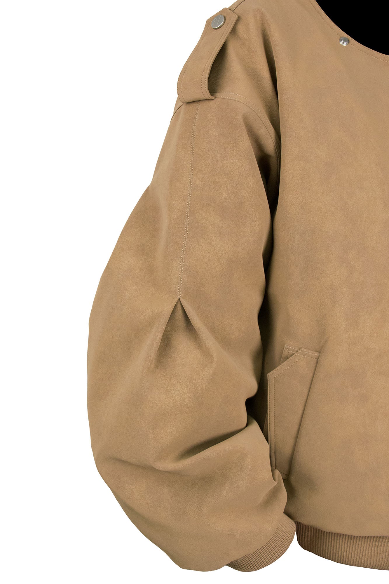 RELABEL Detachable Plush Scarf Hooded Suede Jacket Brown, premium urban and streetwear designers apparel on PROJECTISR.com, RELABEL