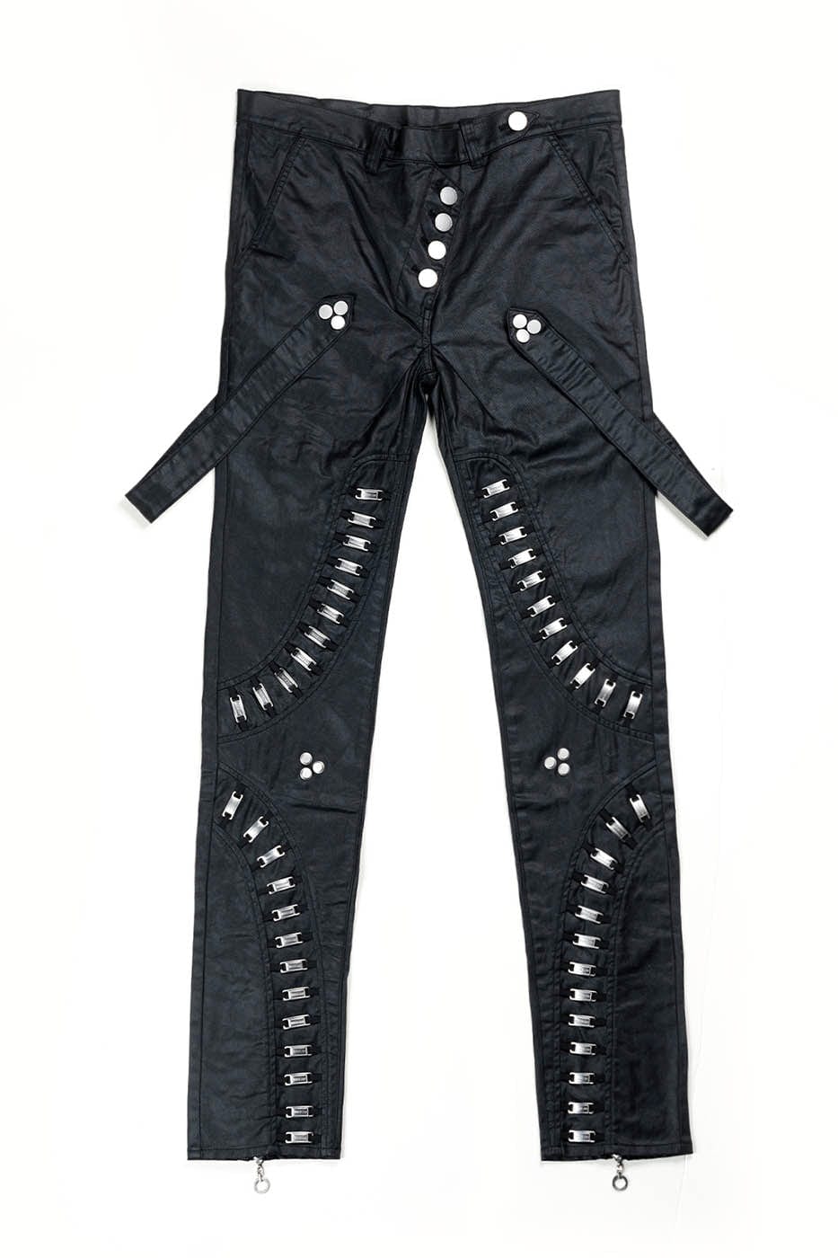 INSIDE OUT Exoskeleton Strapped Zipper Pants, premium urban and streetwear designers apparel on PROJECTISR.com, INSIDE OUT
